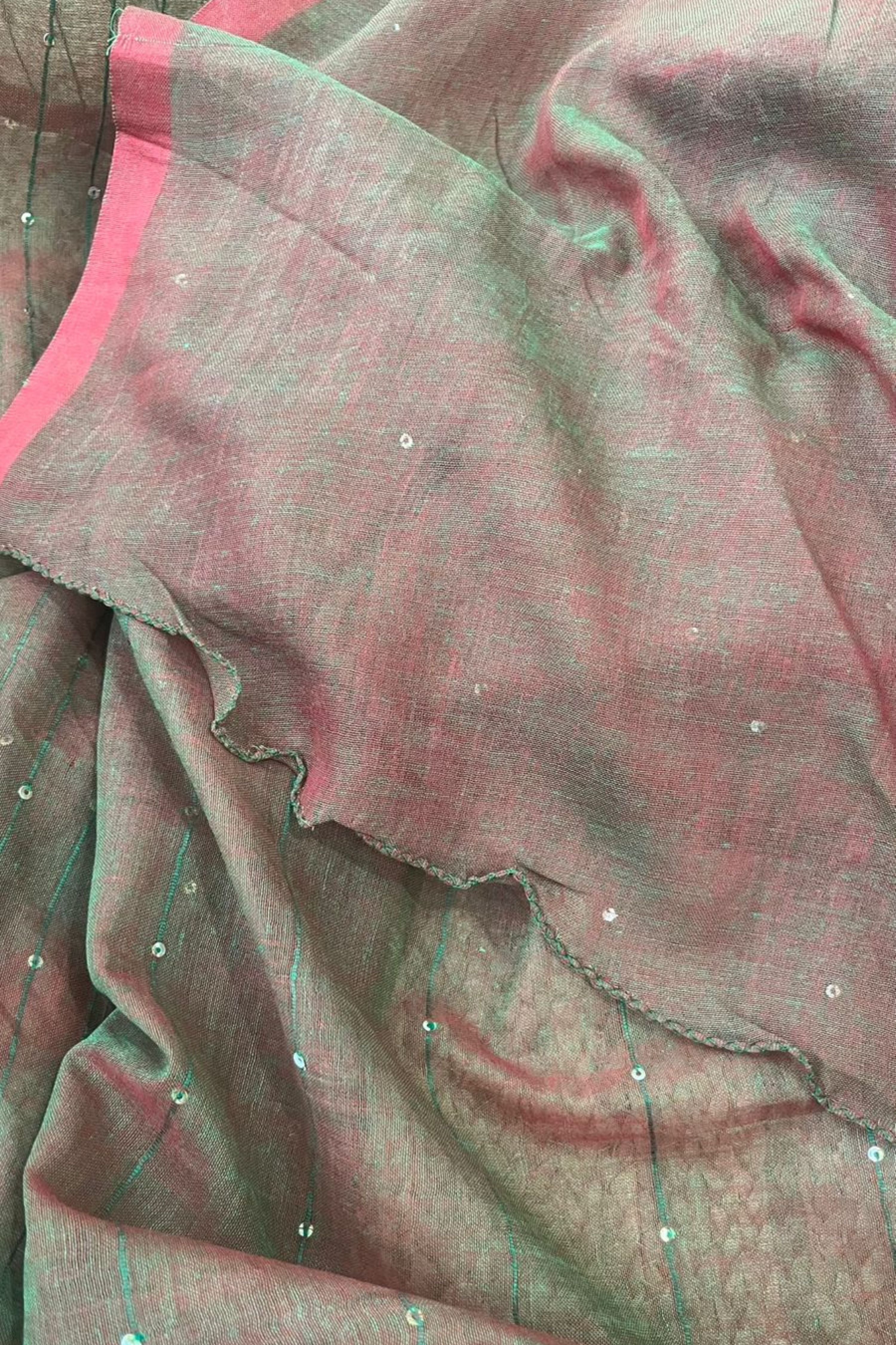 Saundhi Maati  I Brown mul cotton sequins saree (Copy) (Copy)