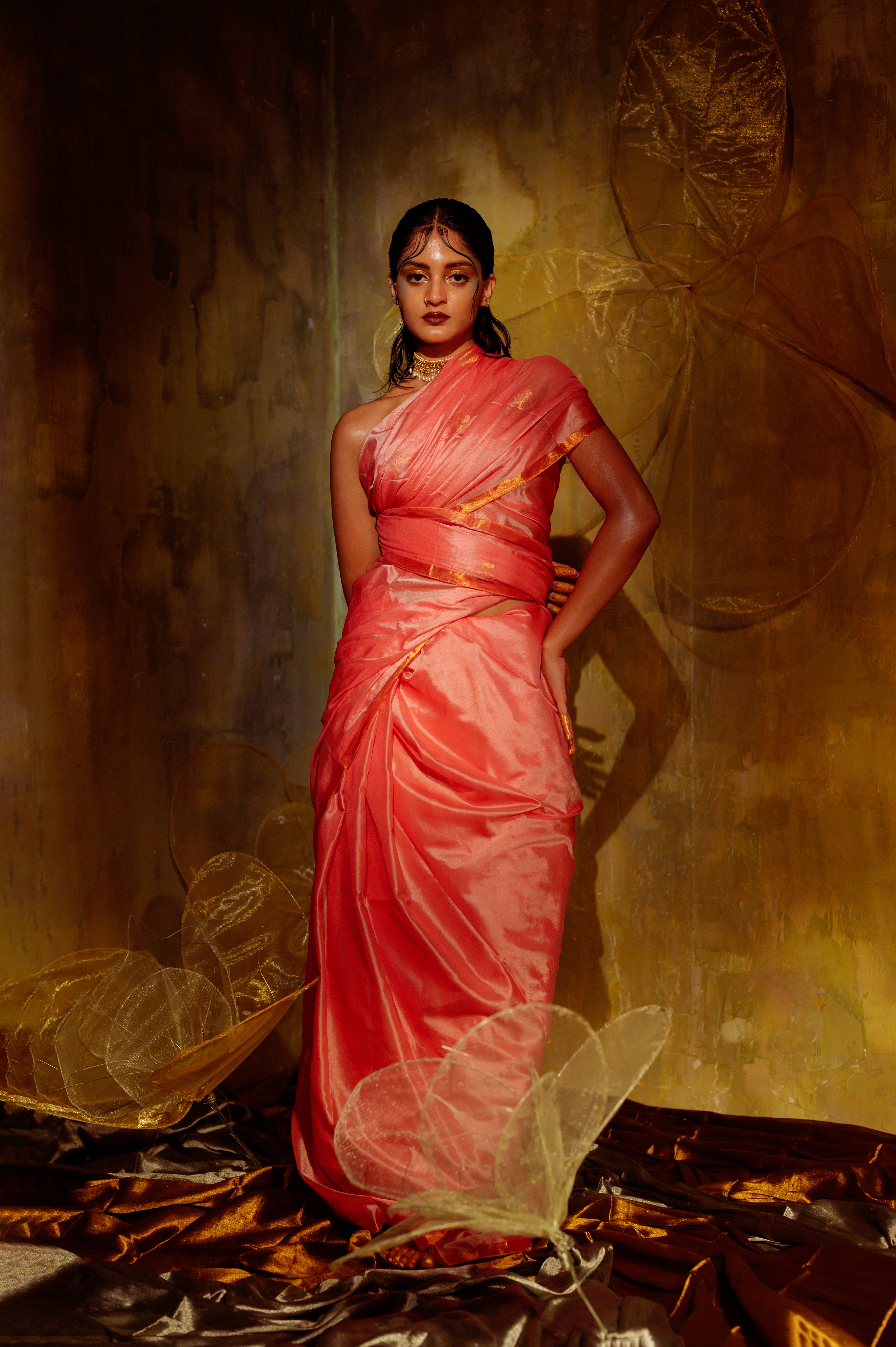 Gulkand I Pink Handloom Silk saree