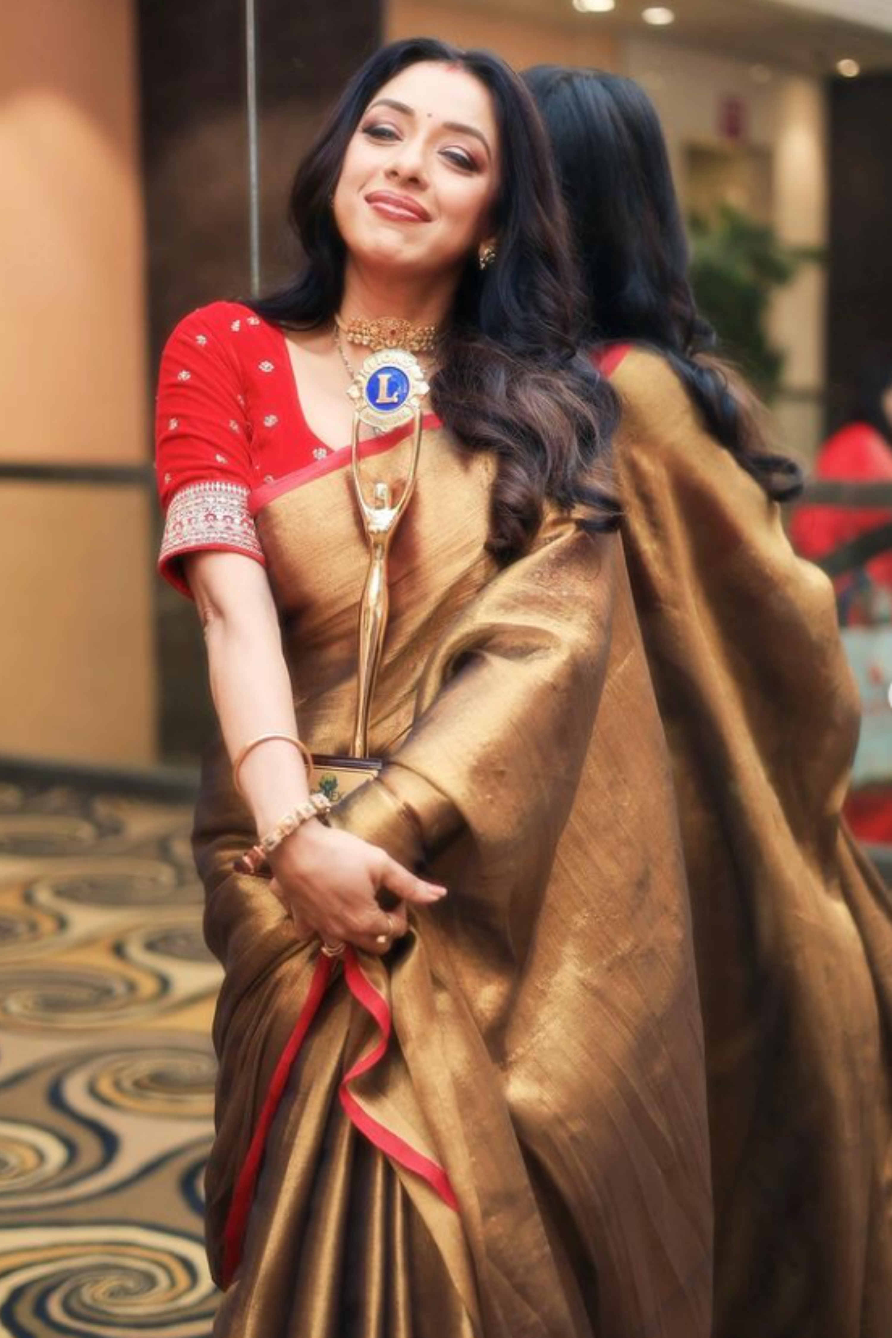 Rupali Ganguly in our Mayura Saree