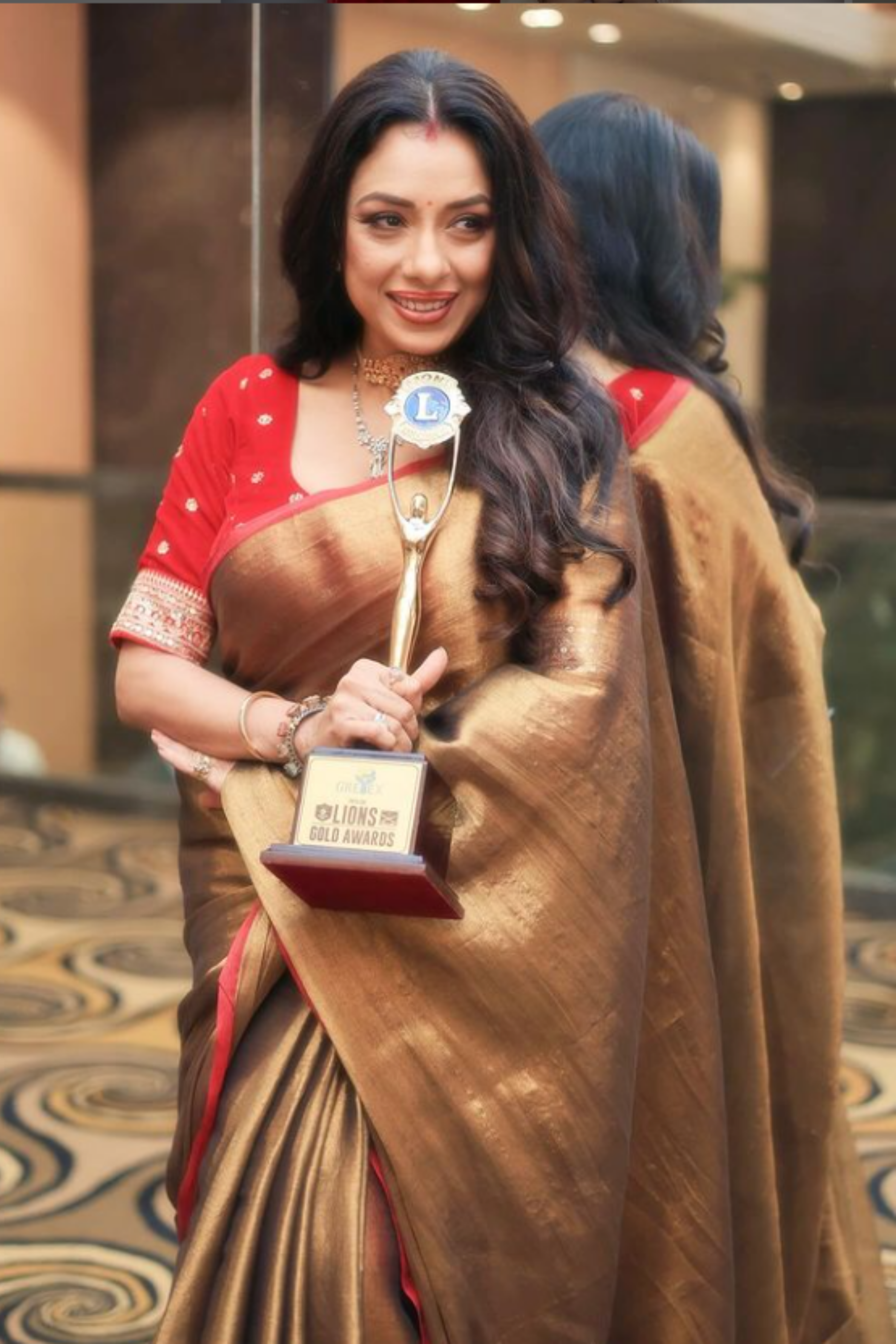 Rupali Ganguly in our Mayura Saree