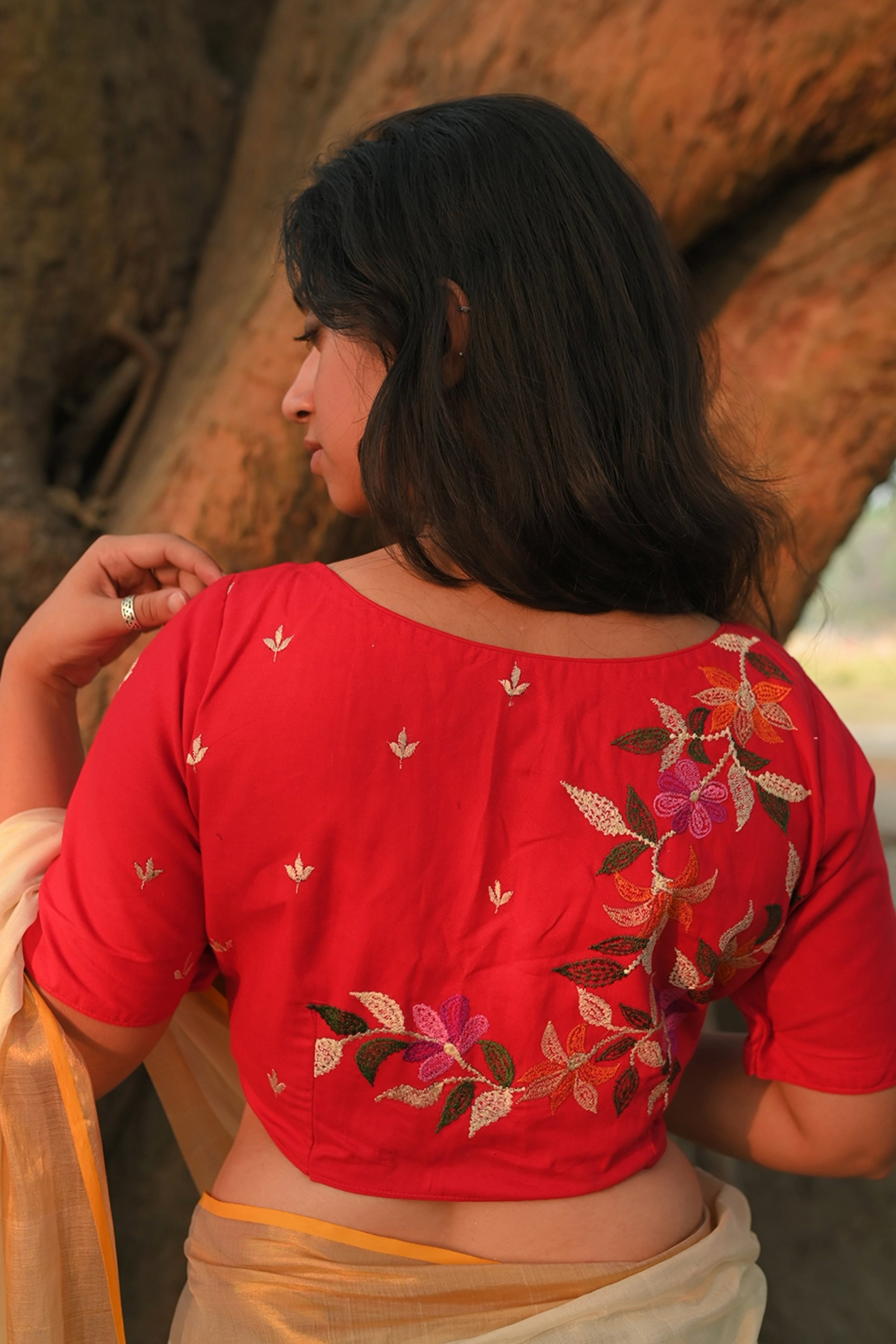 red-coloured-blouse