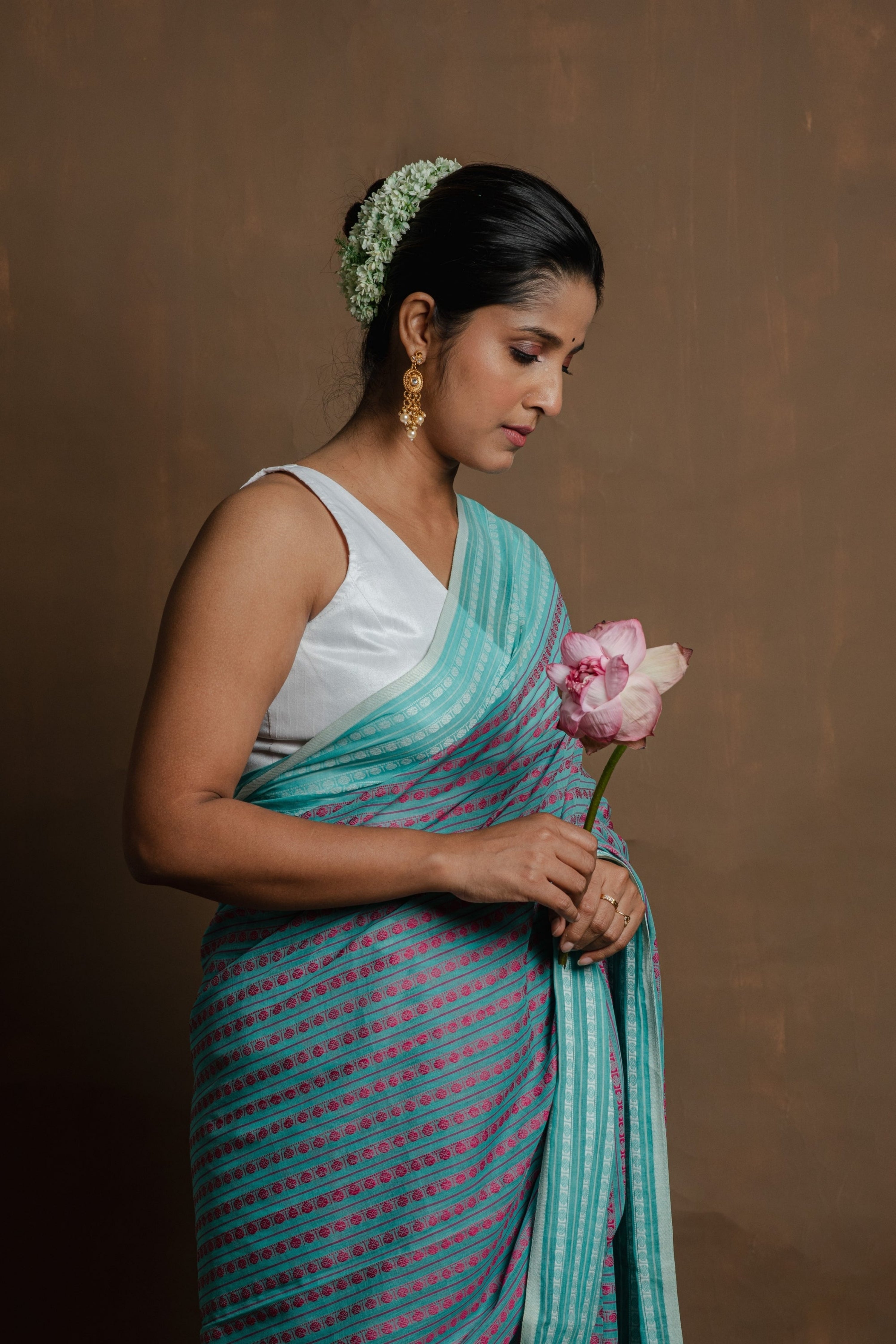 Blue Diamond I Blue And Pink Cotton Saree