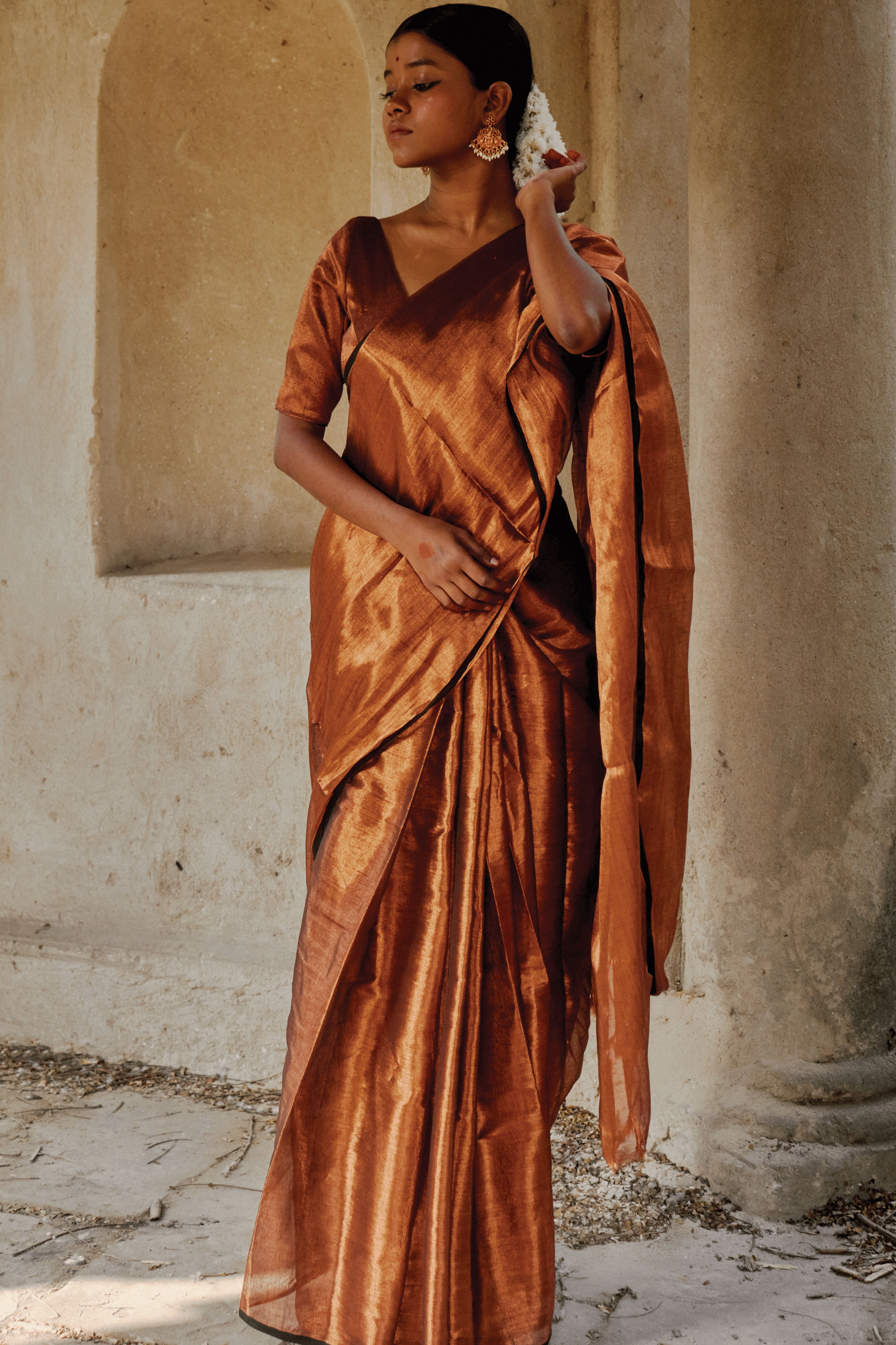 Copper Kalakar saree