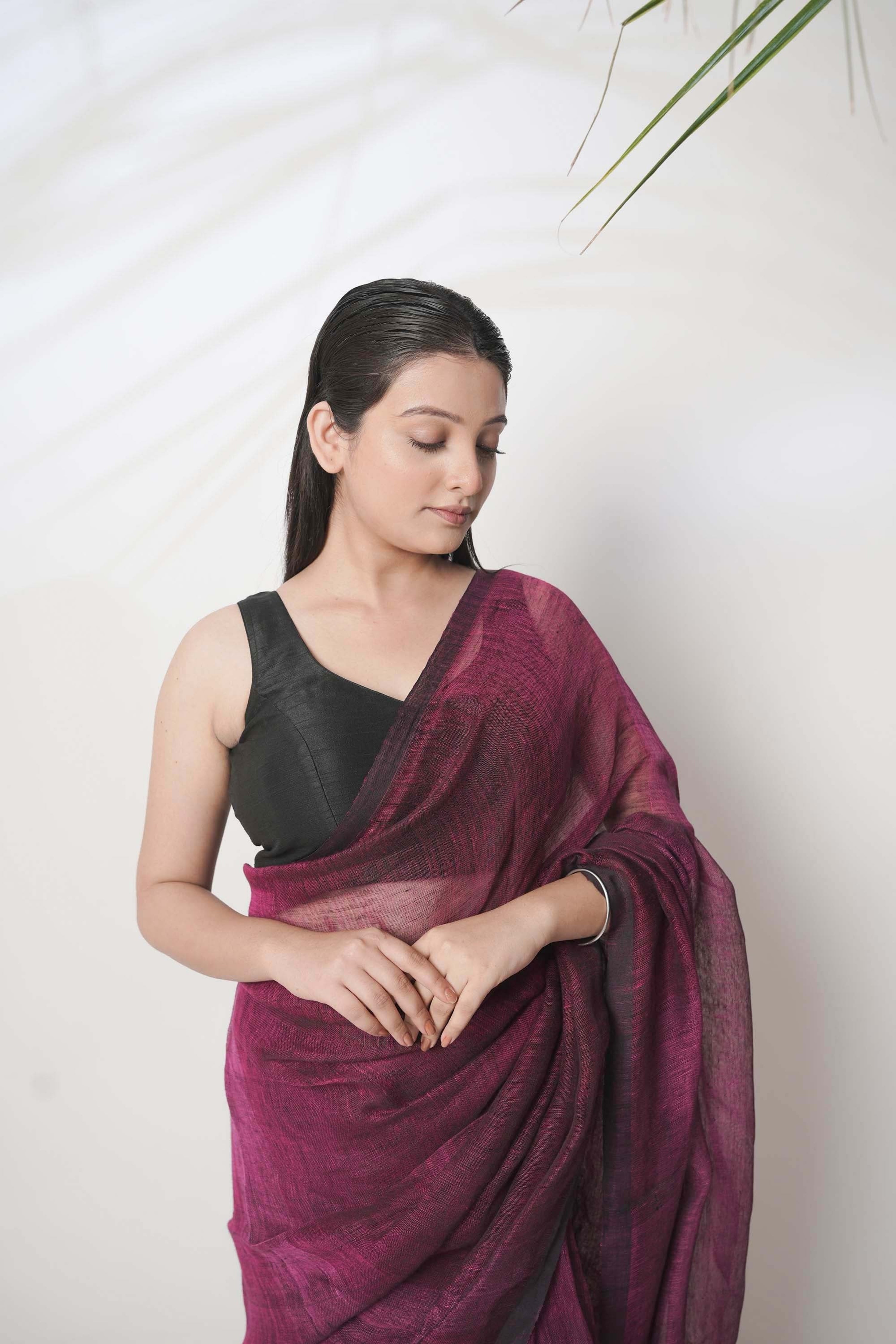 hand-woven-linen-saree