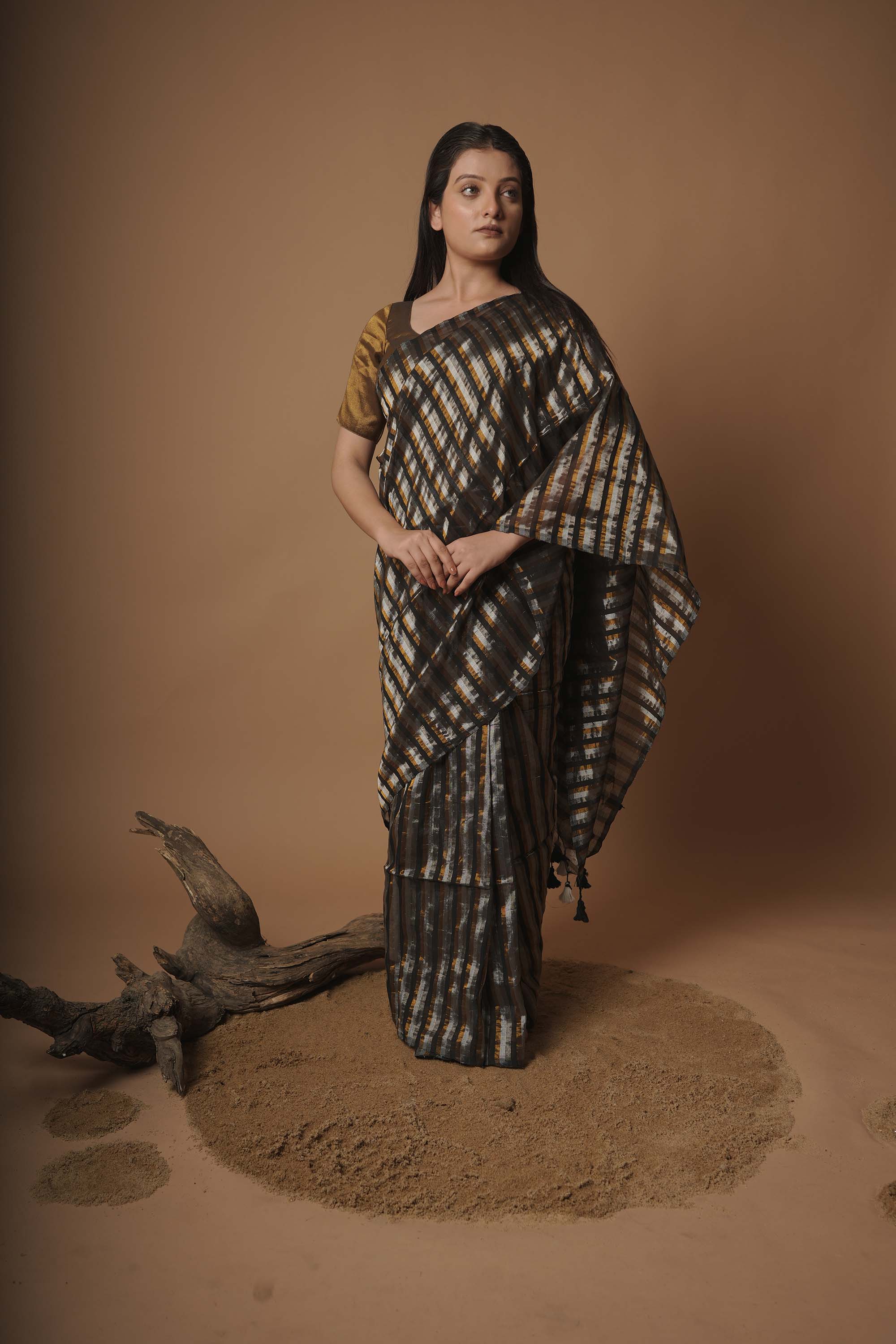 Aashna | Black Handloom Cotton Saree