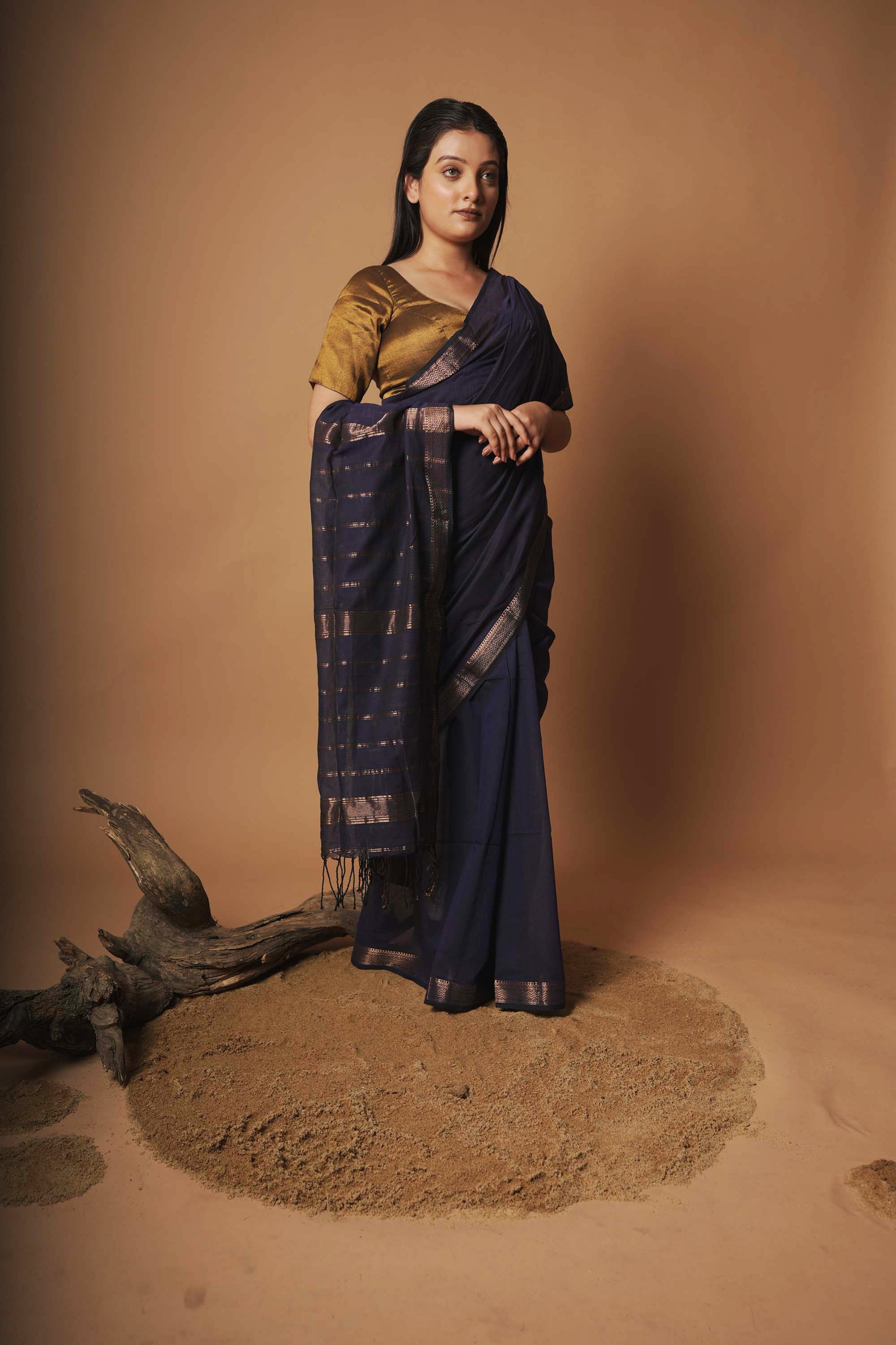 navy-blue-handloom-cotton-saree