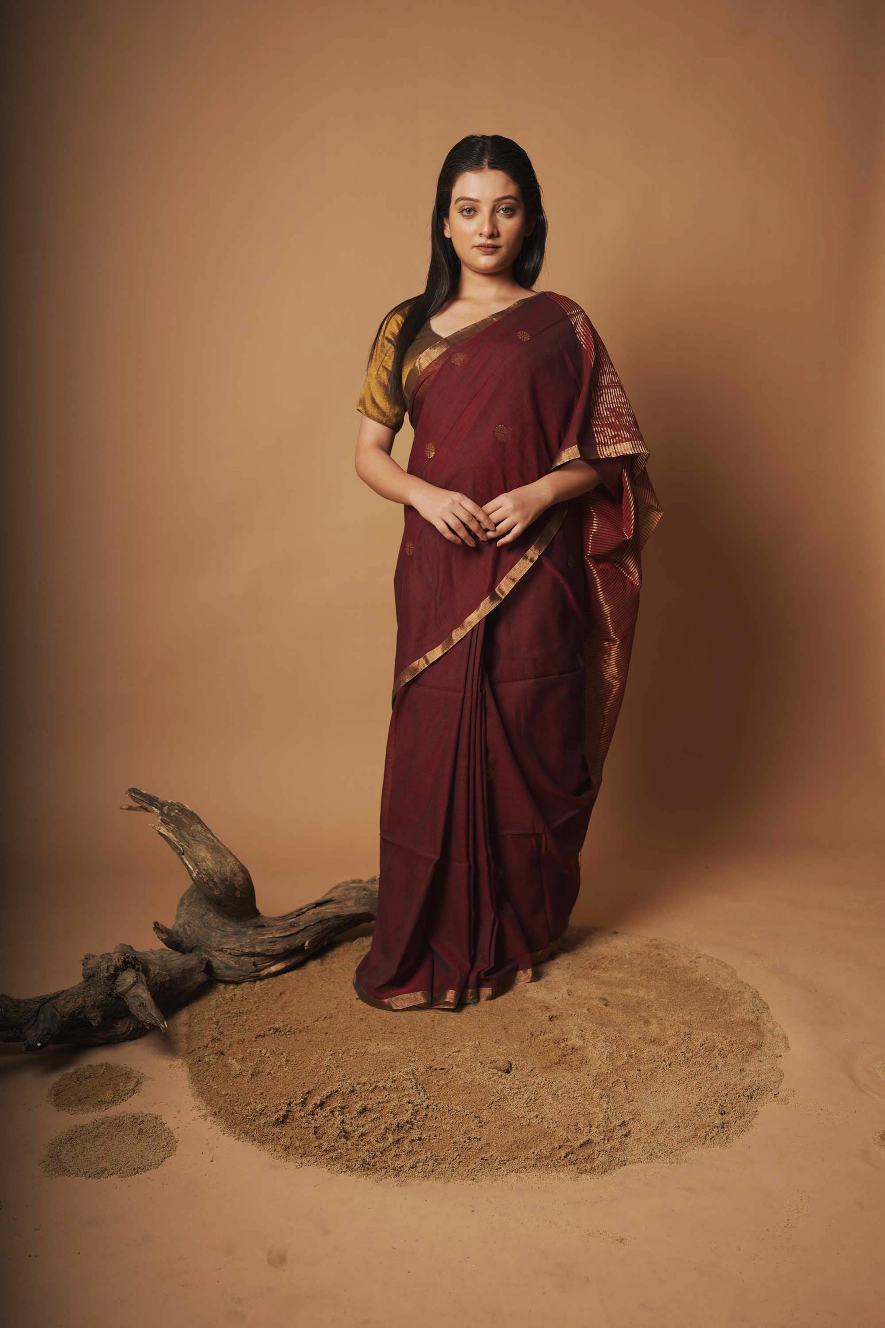 handloom-maroon-cotton-saree