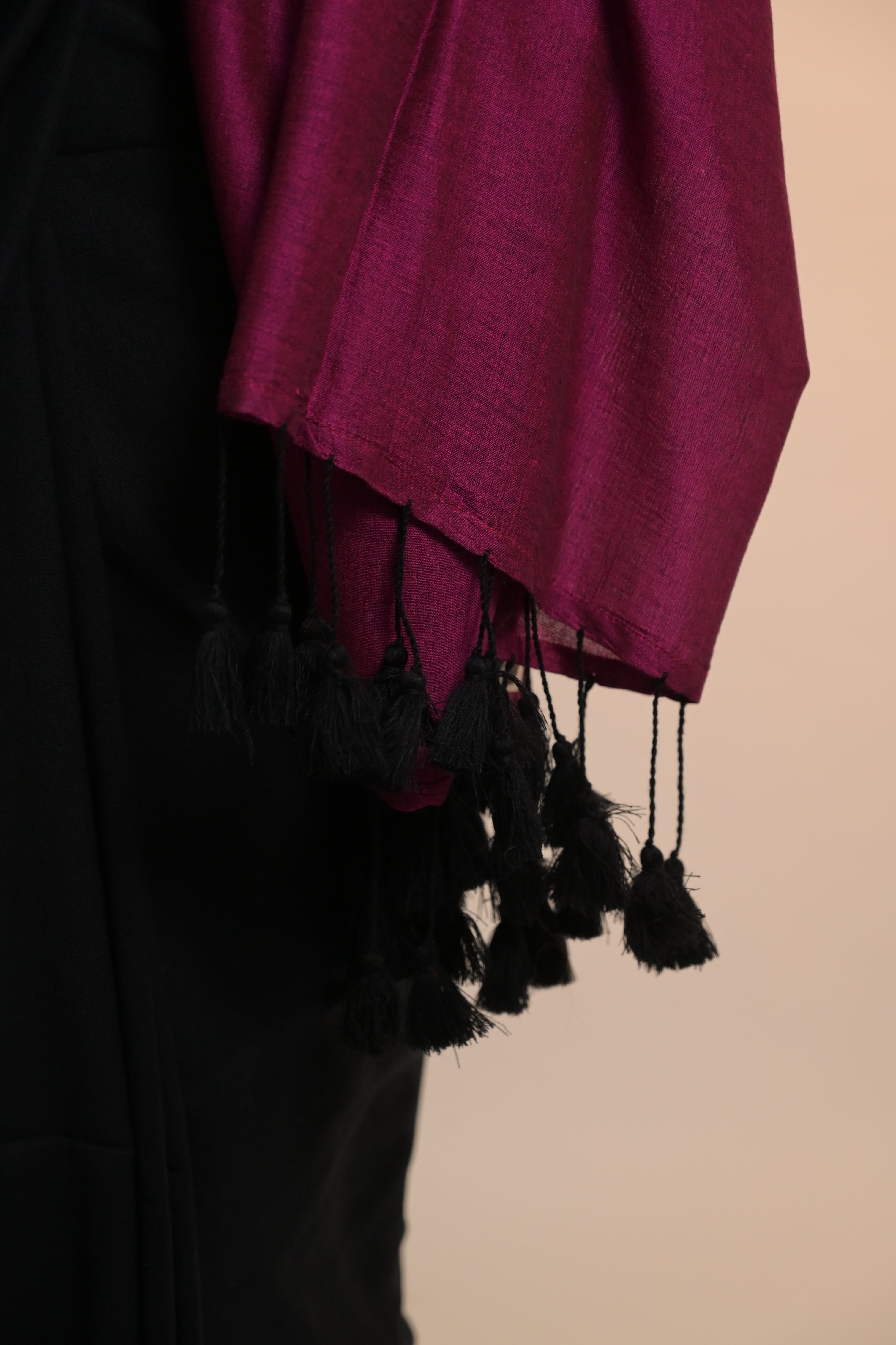 Zindagi ki safar I Black Handloom Cotton Acrylic Saree