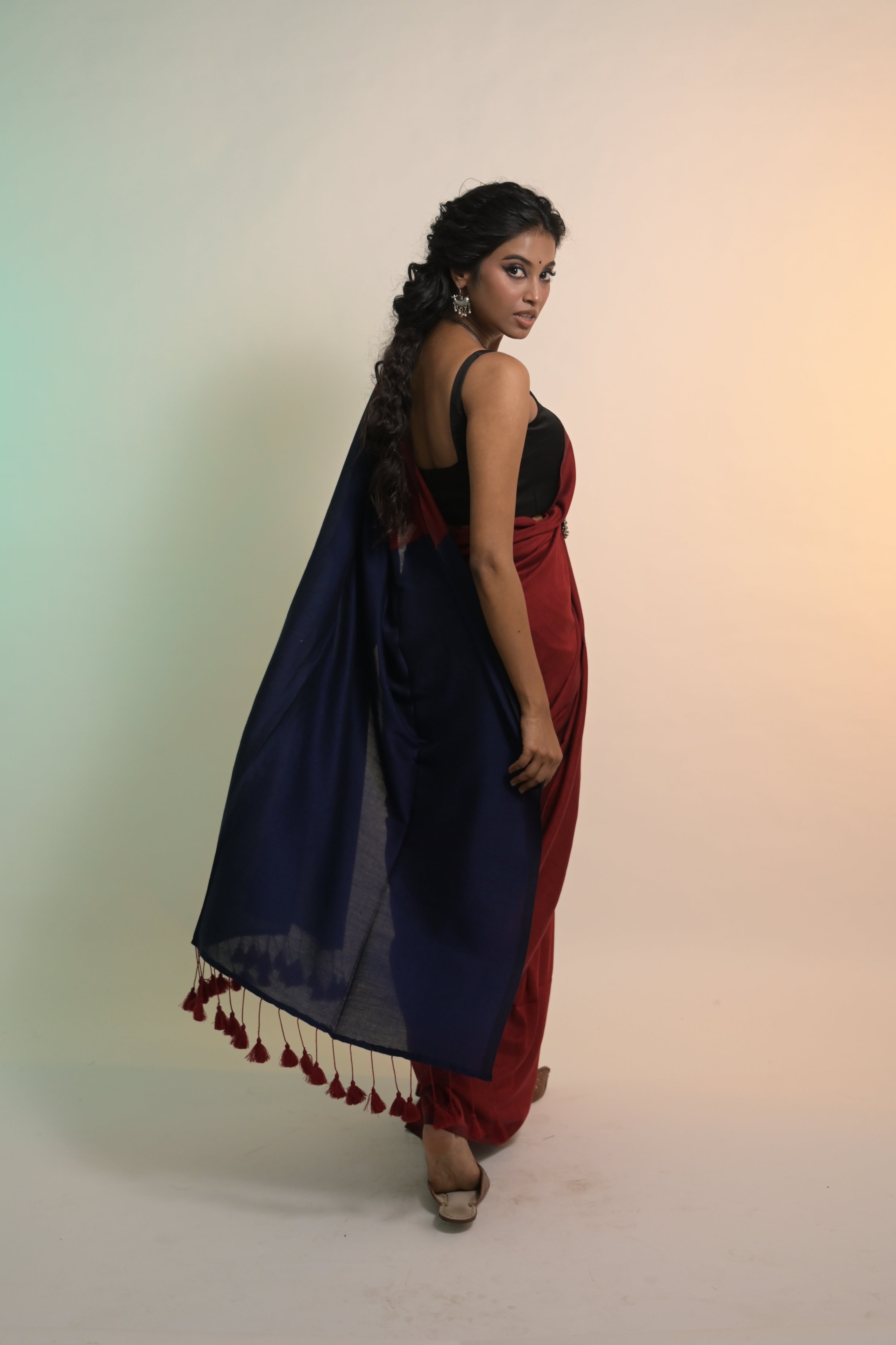 Ishq ke Jharokhe I Red Handloom Cotton Acrylic Saree