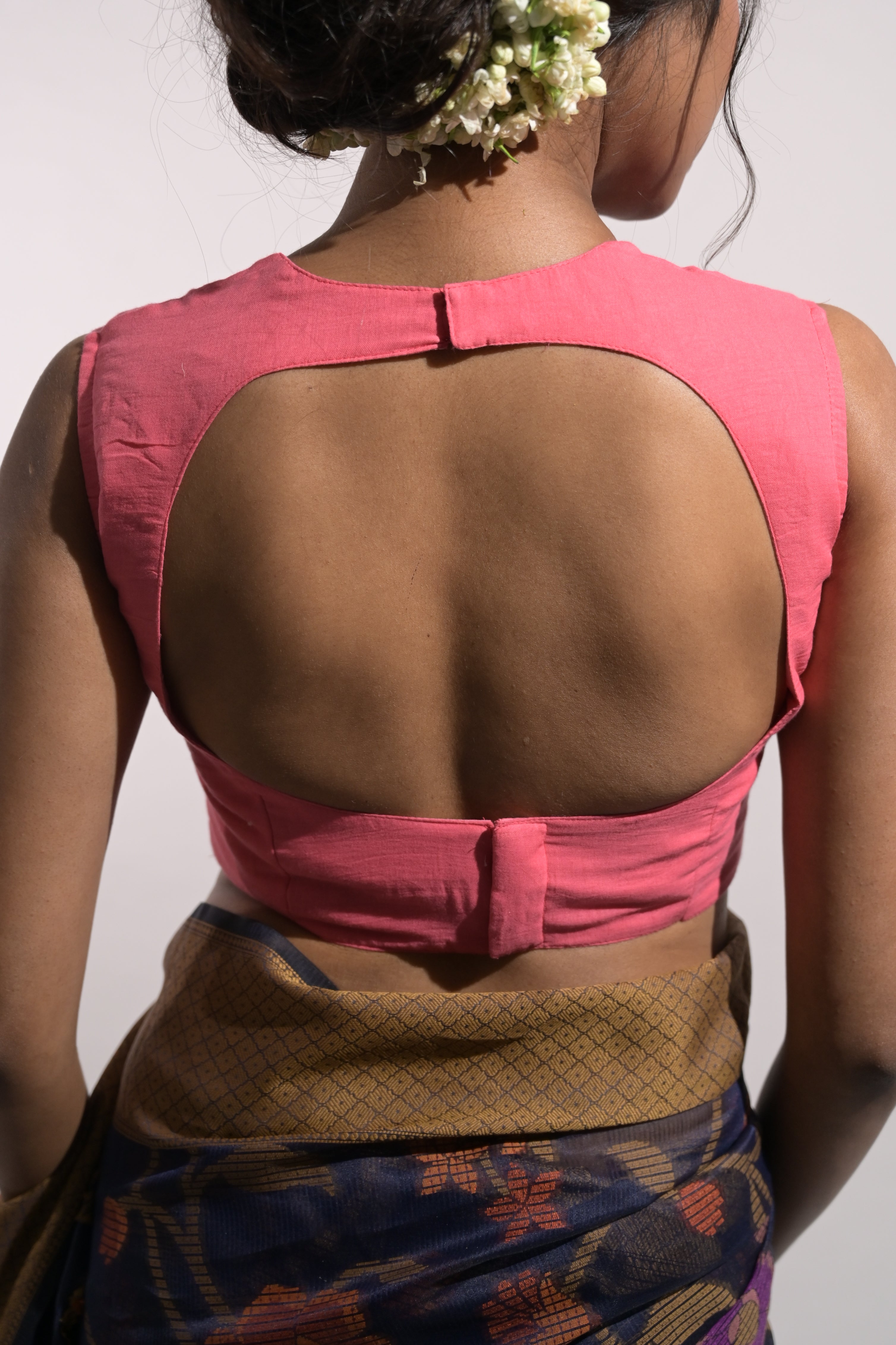 Amiya I Hot Pink Handloom Mul Cotton Designer Blouse