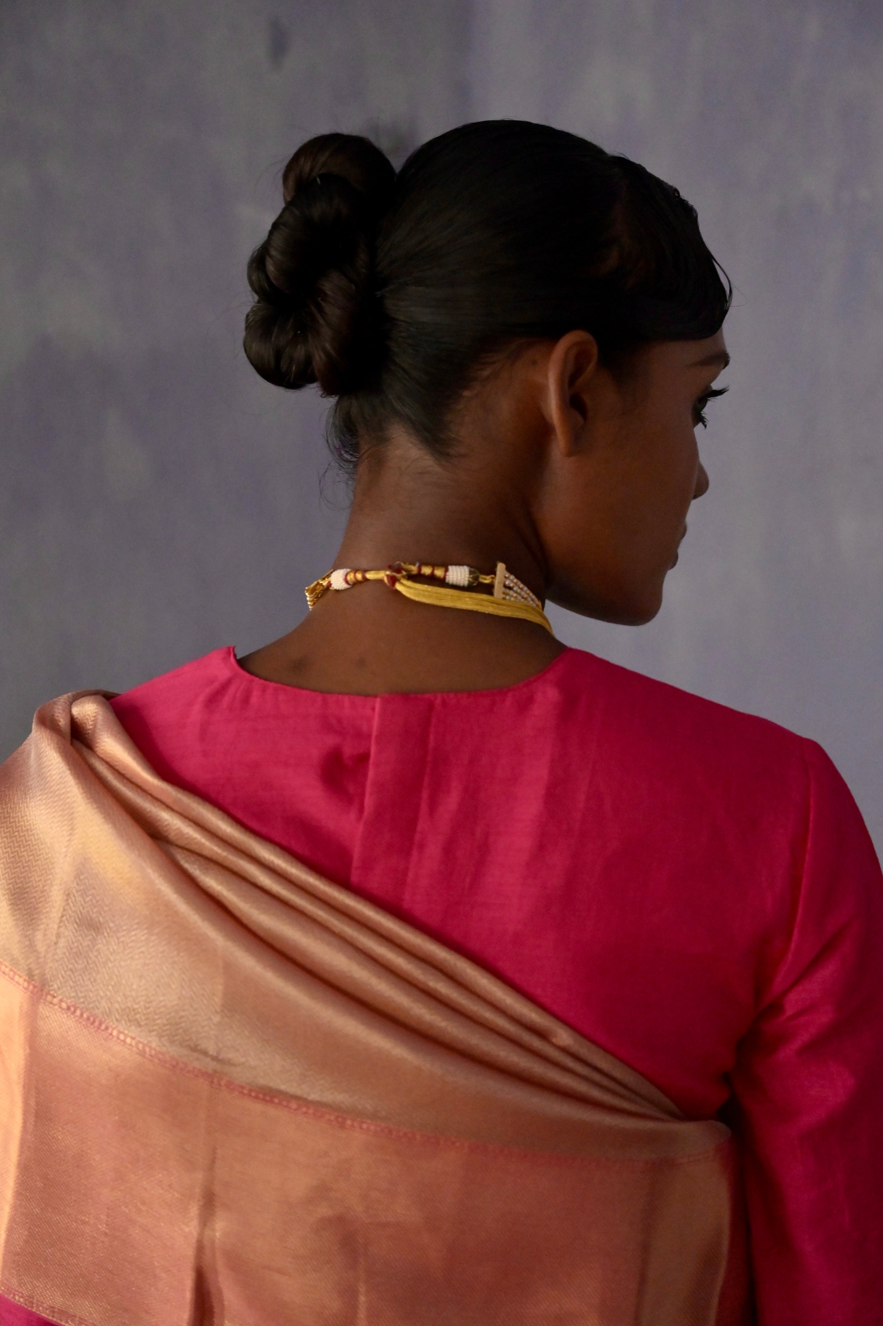 Manorama I Pink Handloom Brocade Banarasi Saree with Zari Border