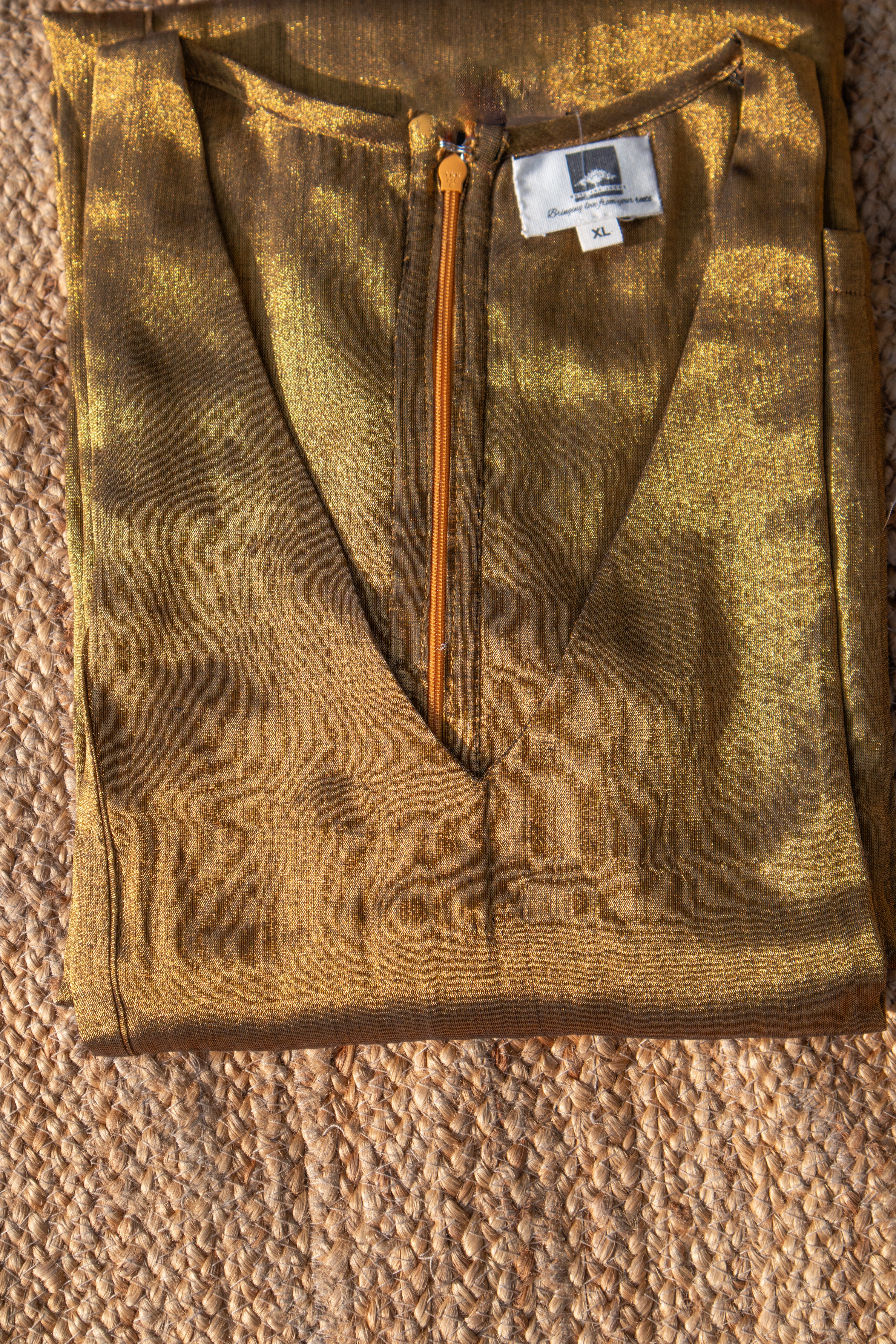 Swarnaya I Golden Handloom Tissue Kurta Pant Set with Dupatta