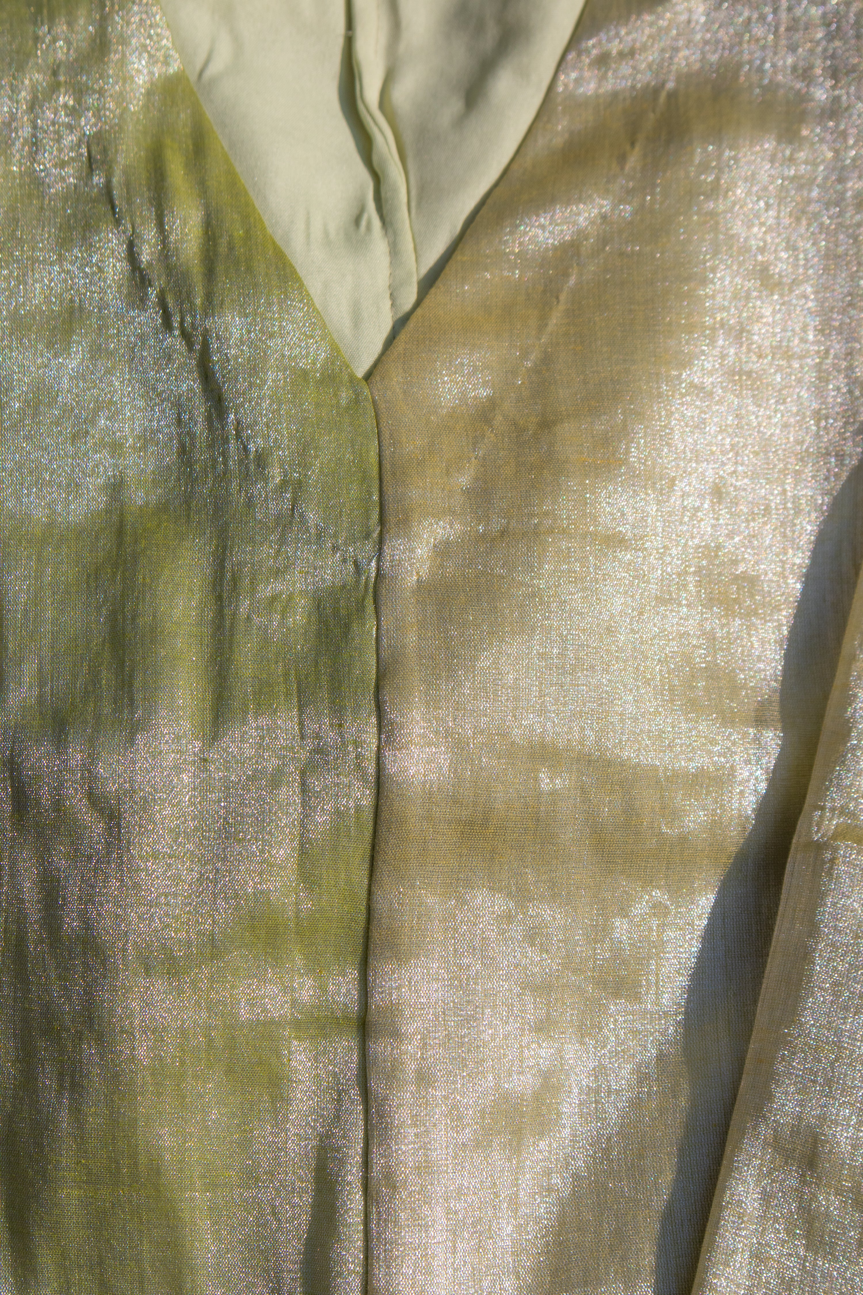 Akshata I Neon green and neon olive handloom tissue kurta pant set with Dupatta