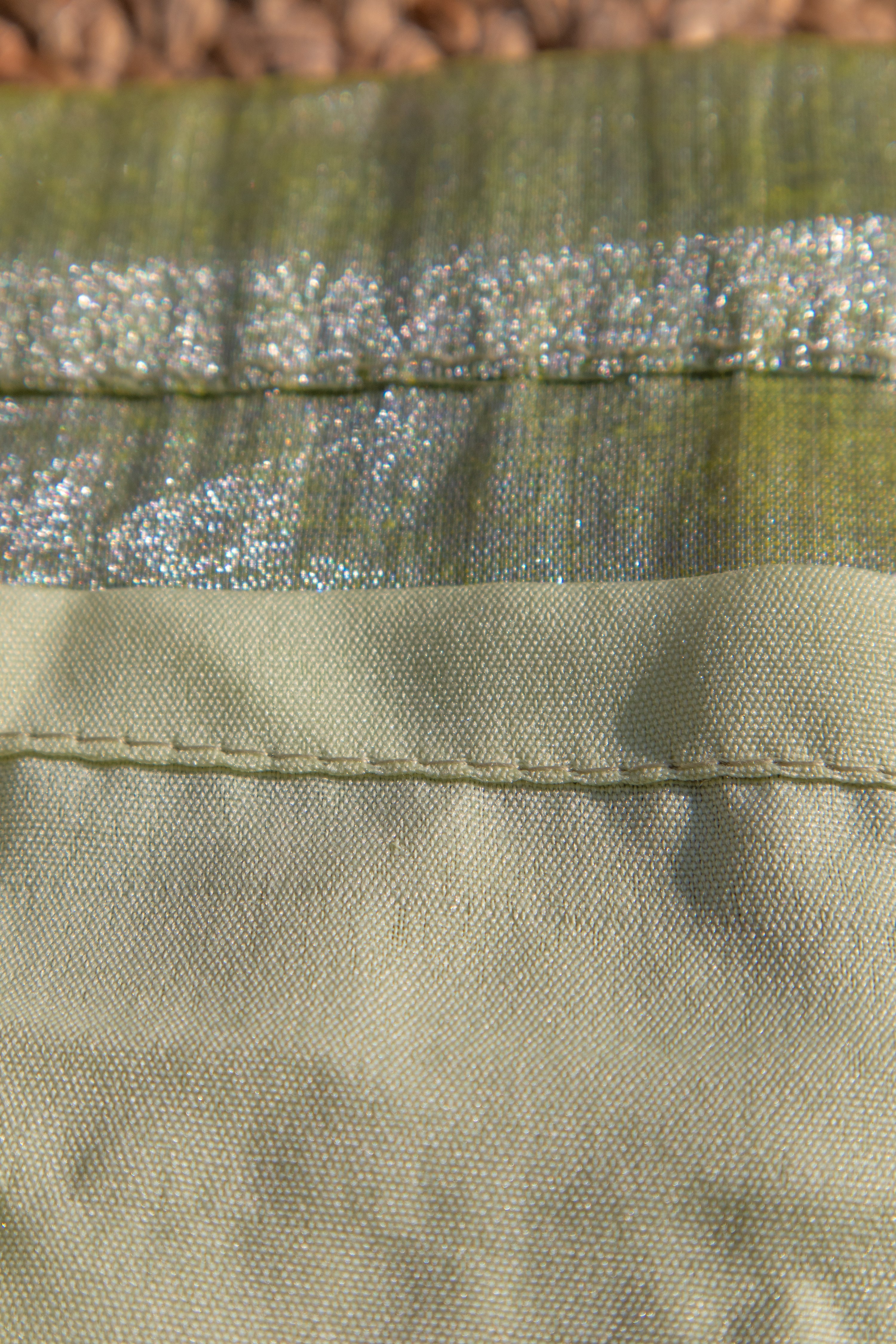 Akshata I Neon green and neon olive handloom tissue kurta pant set with Dupatta