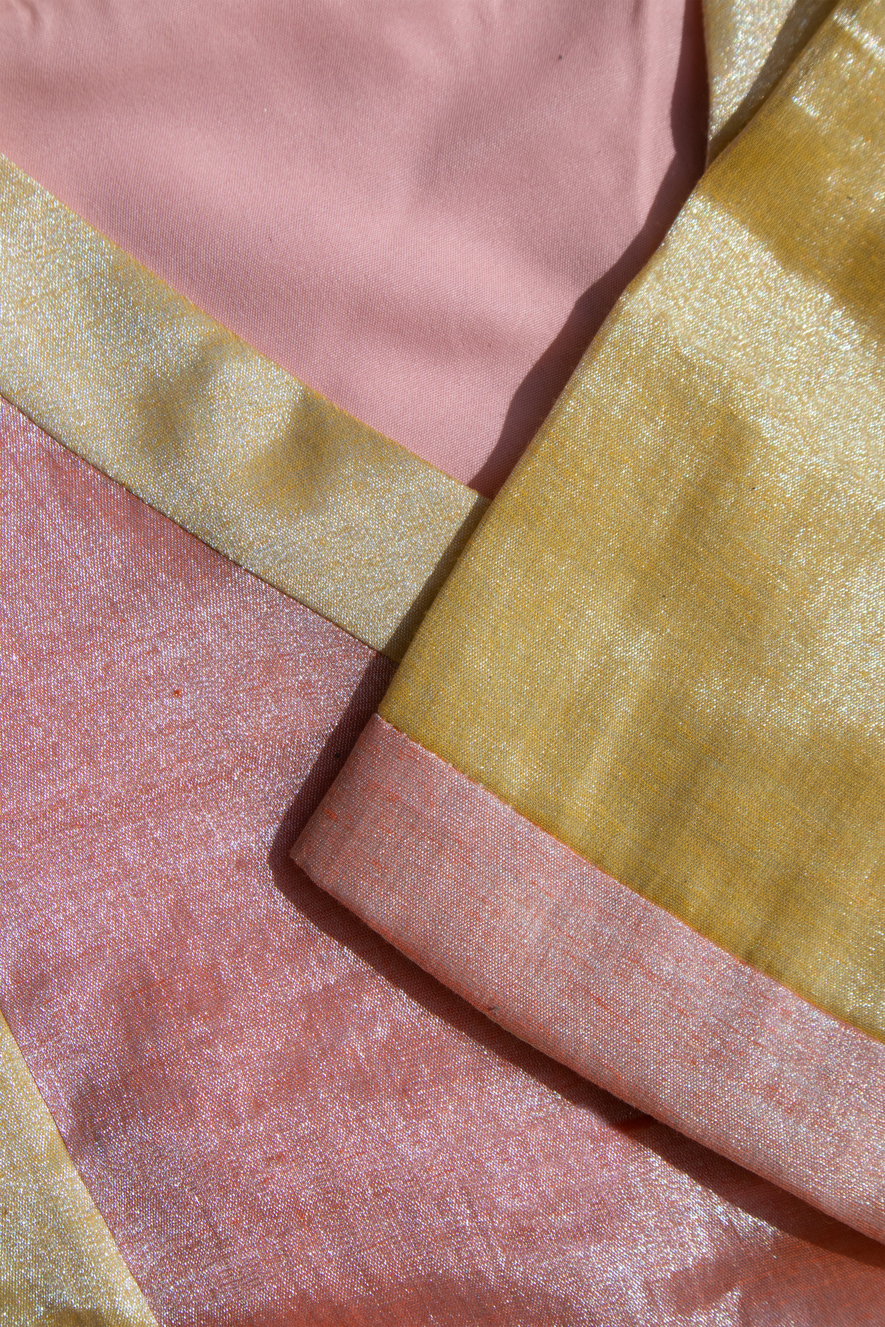 Amaraya I Neon orange and  neon yellow double colour Handloom Tissue Kurta pant set with Dupatta