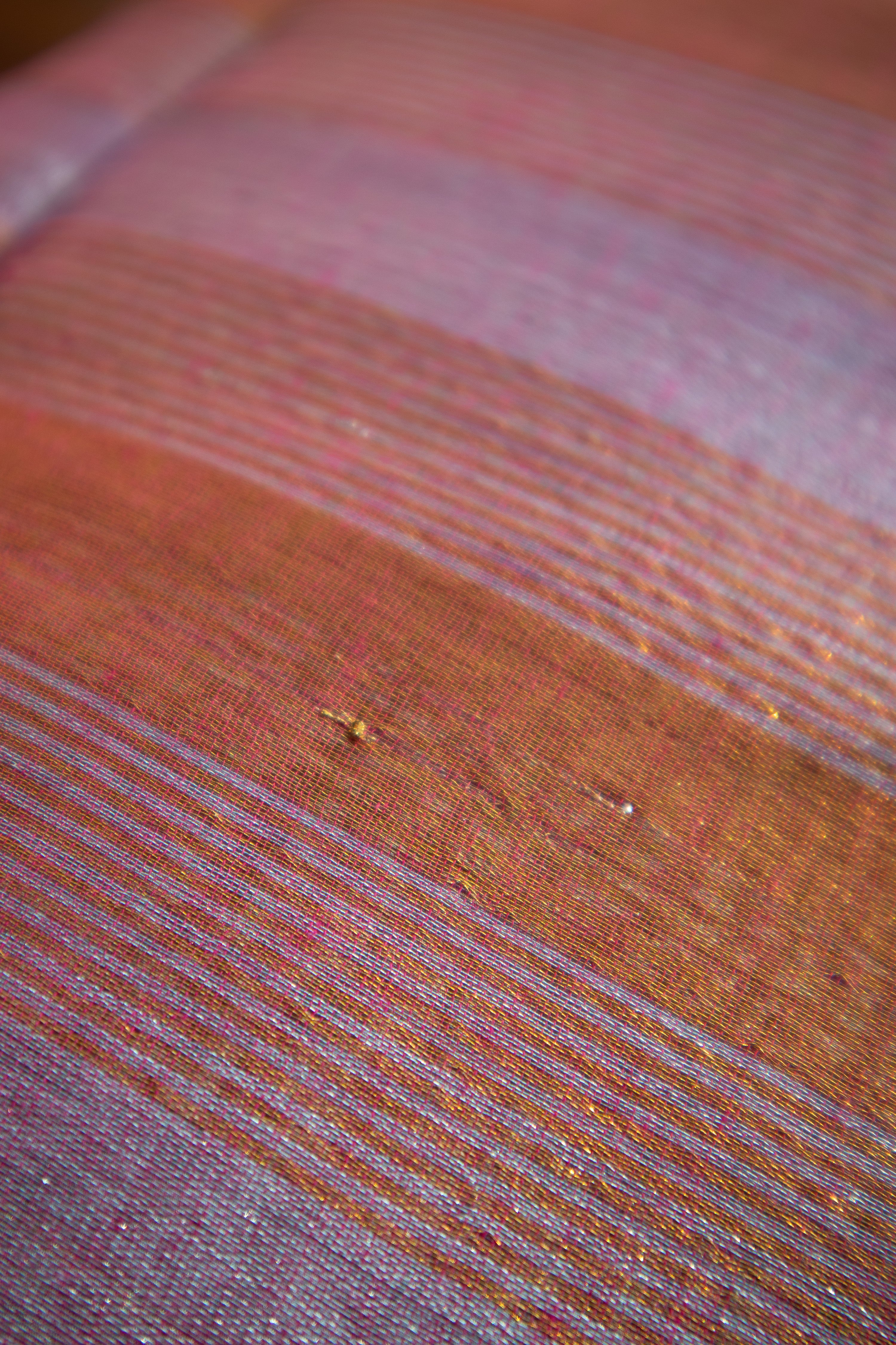 Peach Crown TLR-260 I Multicolourd striped handloom saree with minimal Flaws