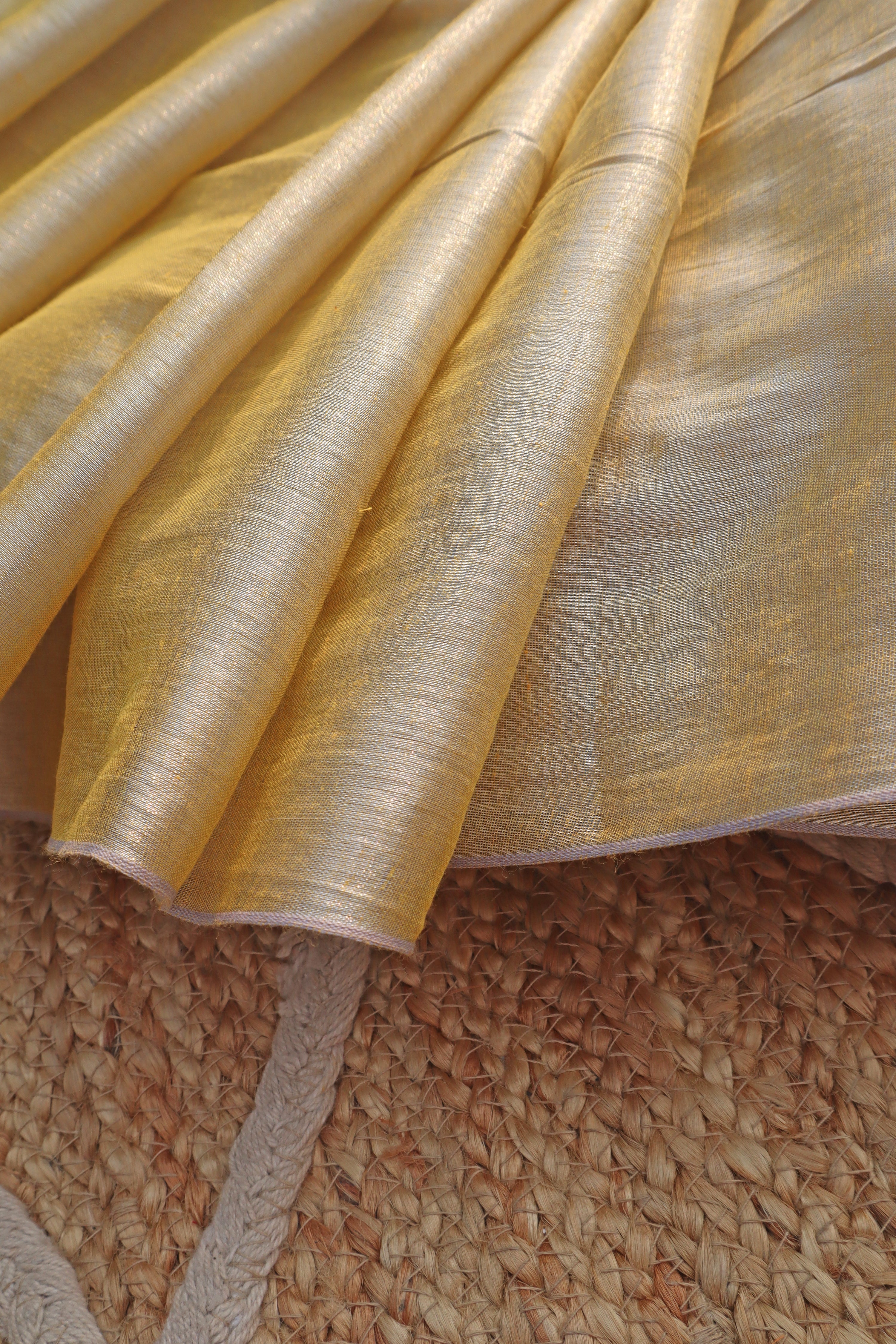 Mari-Gold Rush Handloom Blouse Fabric