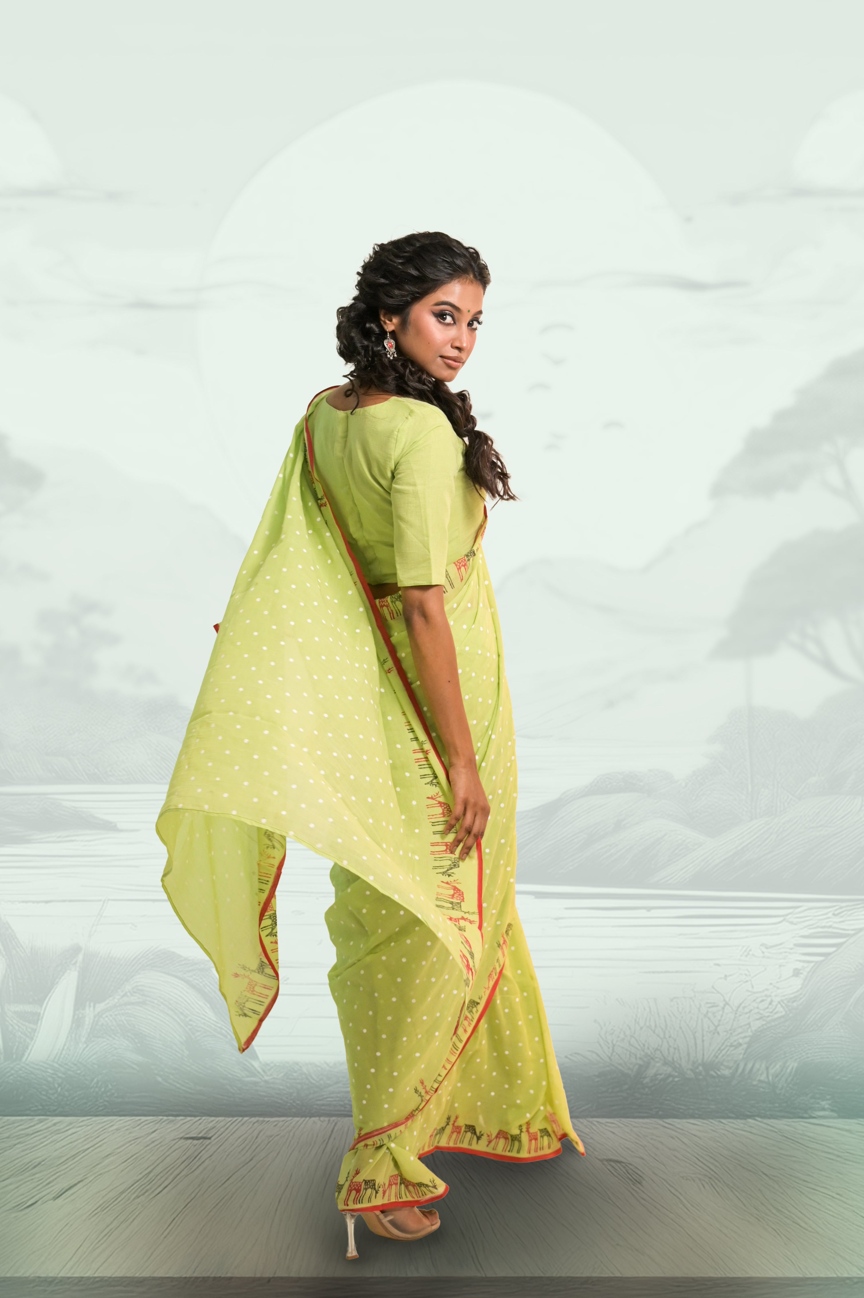 pista-green-handwoven-mul-coton-saree-with-red-border