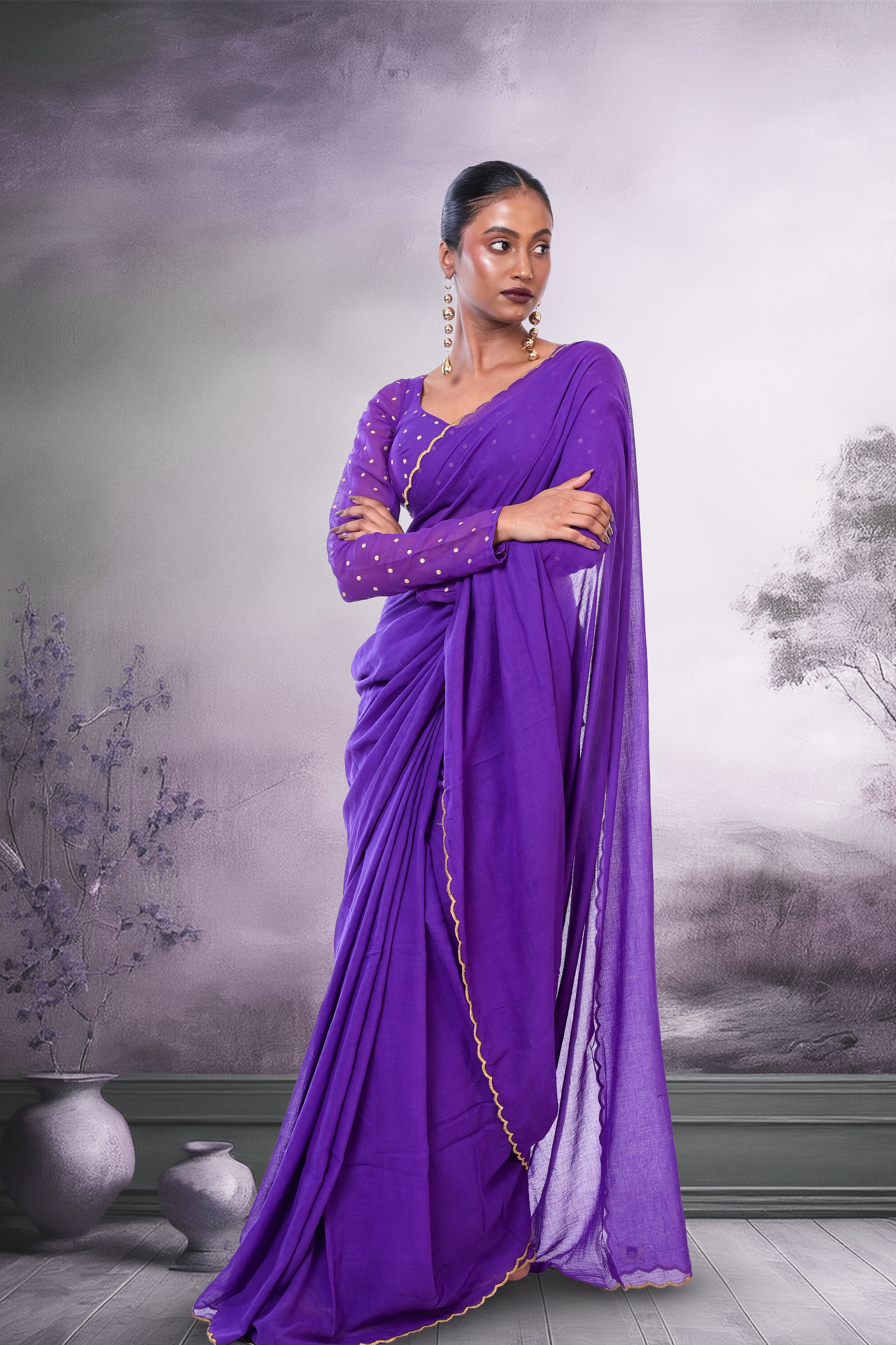 handloom-mul-mul-casual-wear-purple-colour-saree