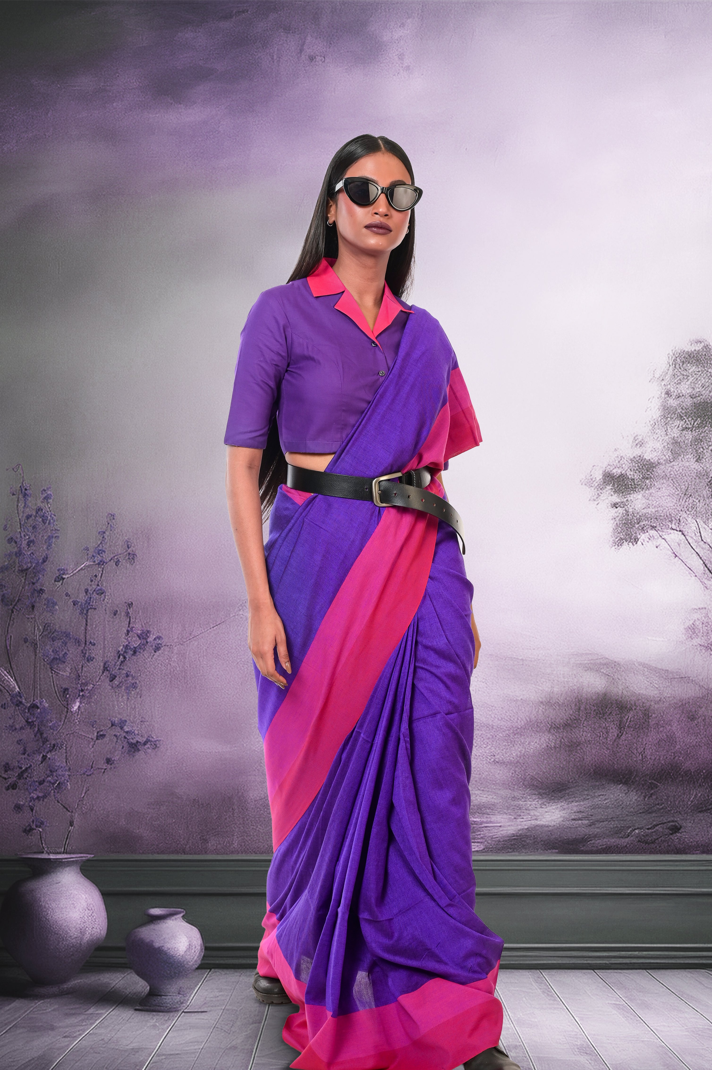 handloom-purple-cotton-office-wear-saree