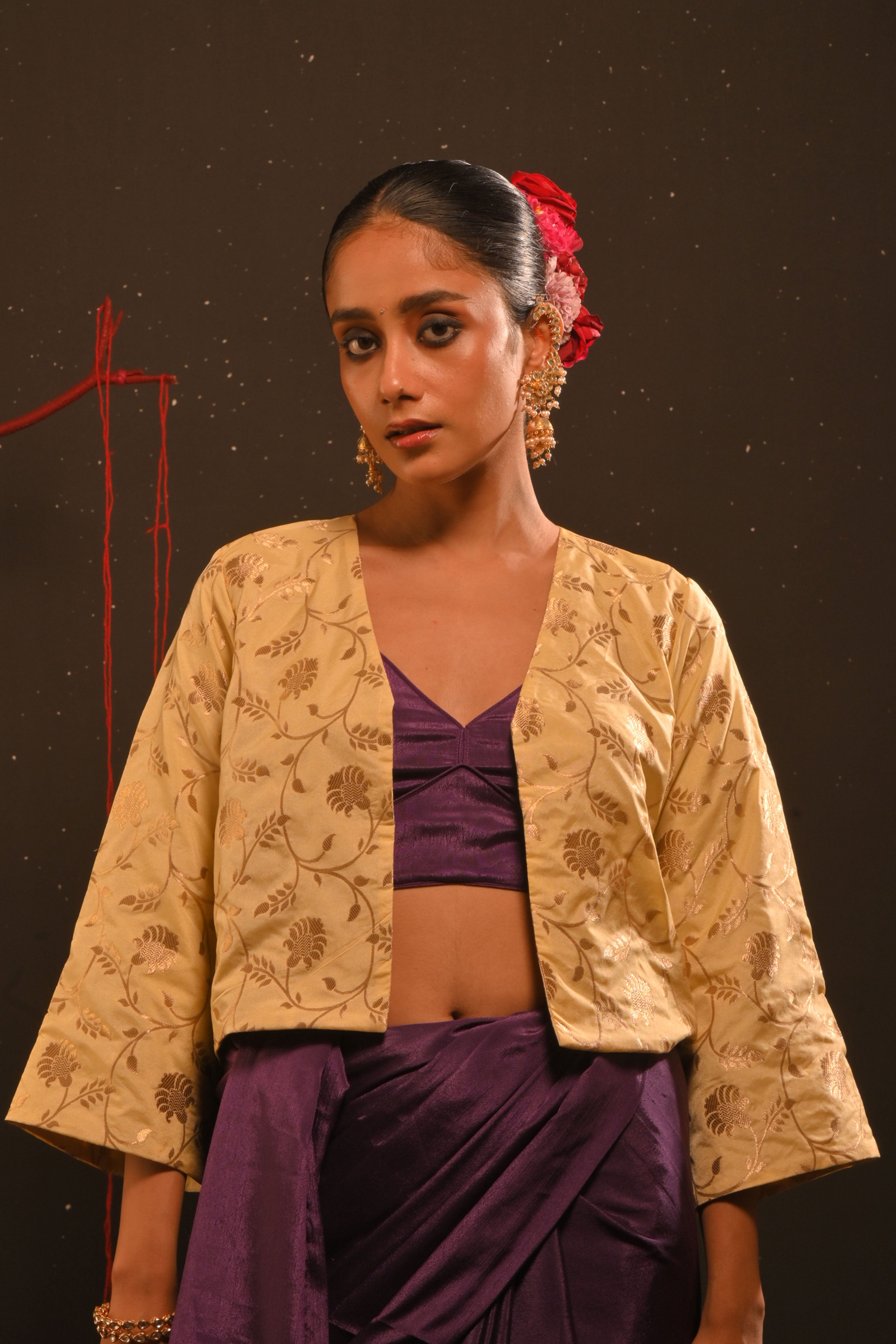 Sitara I Ivory Brocade Jacket