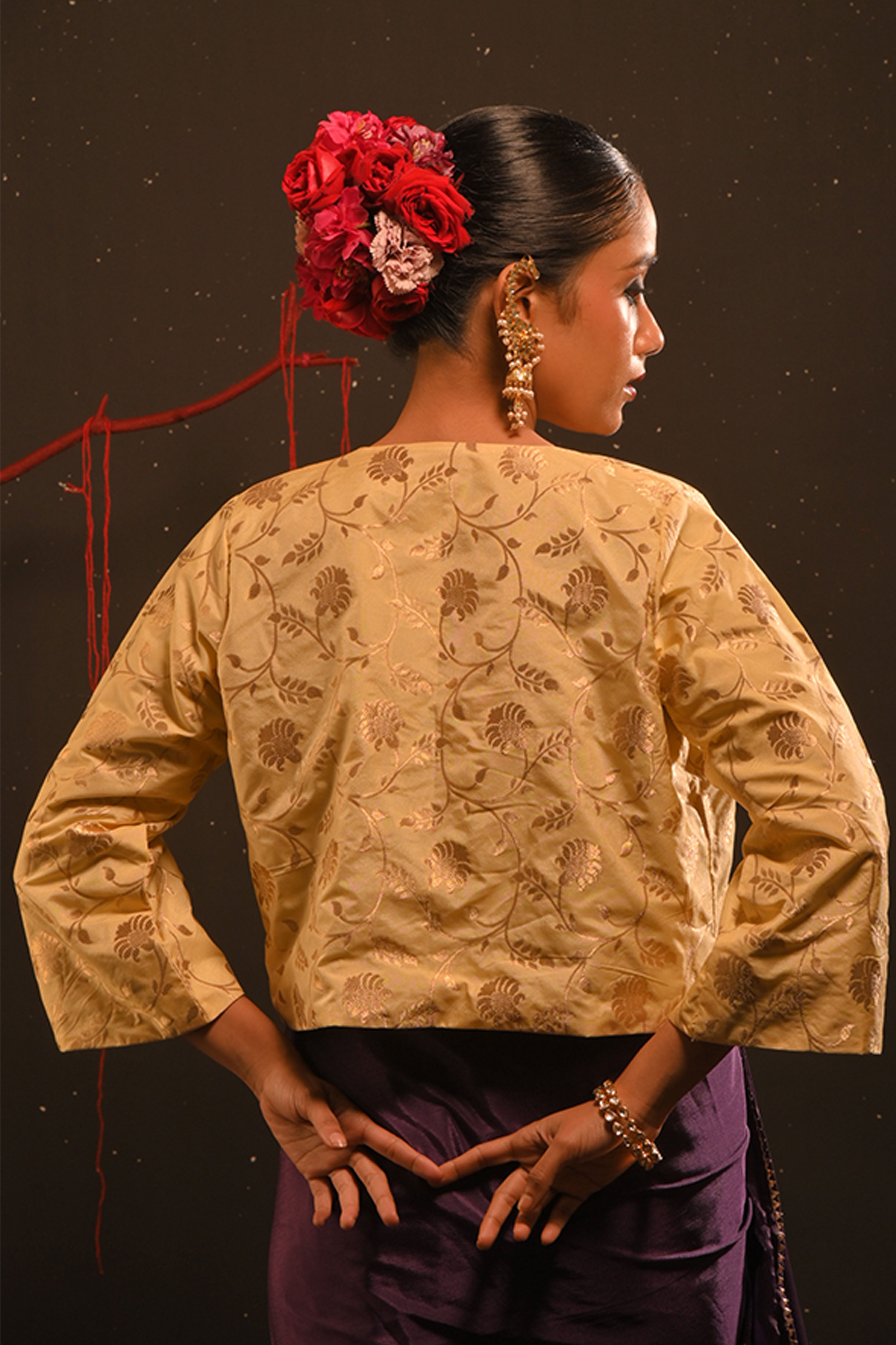 Sitara I Ivory Brocade Jacket