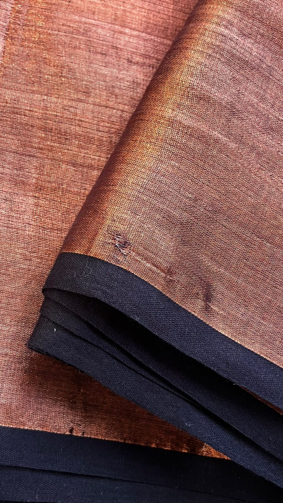 Copper kalakar TLR-019 I Copper tissue saree with minimal flaws