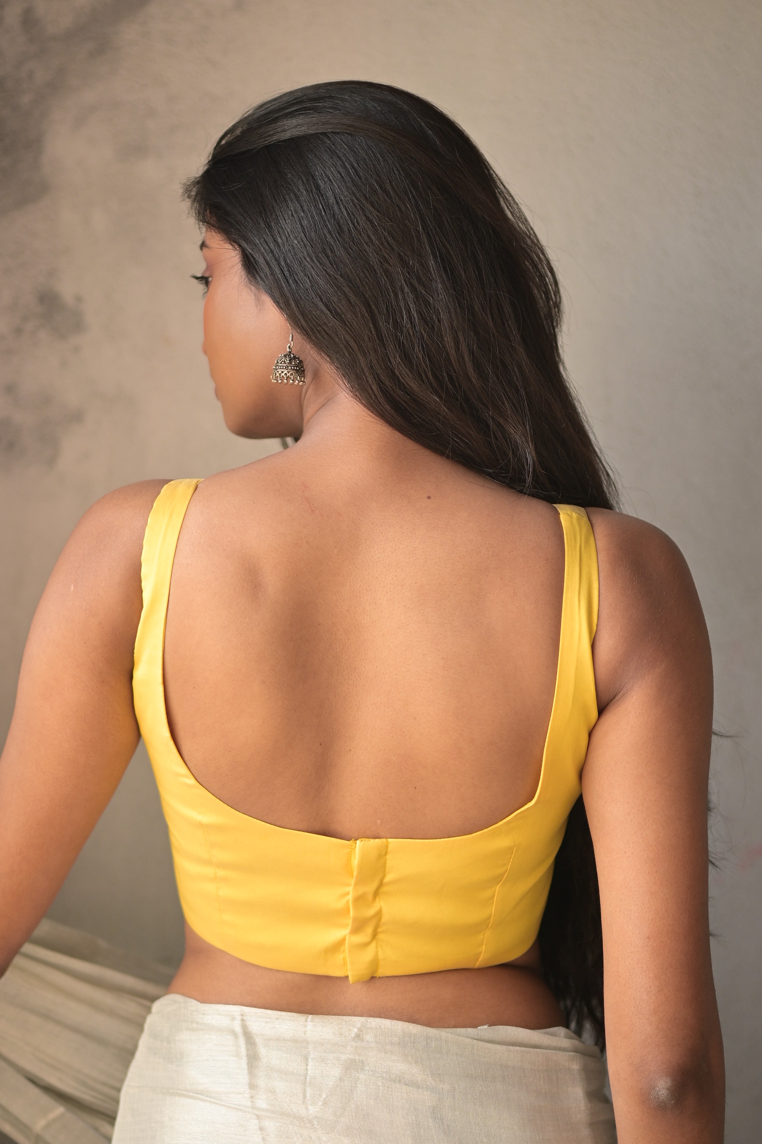 Rangini I Yellow Sleeveless Blouse