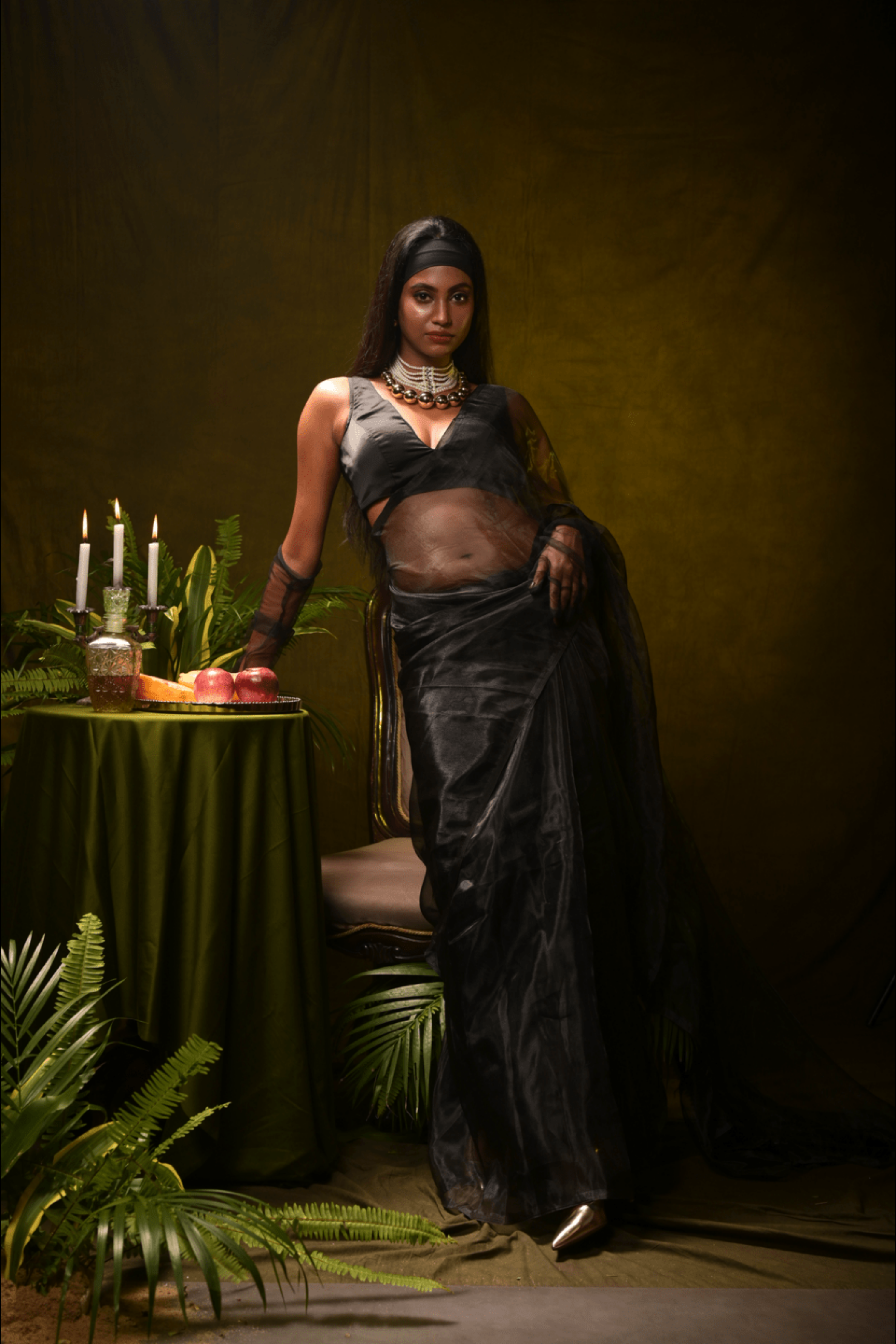 black-organza-issue-saree