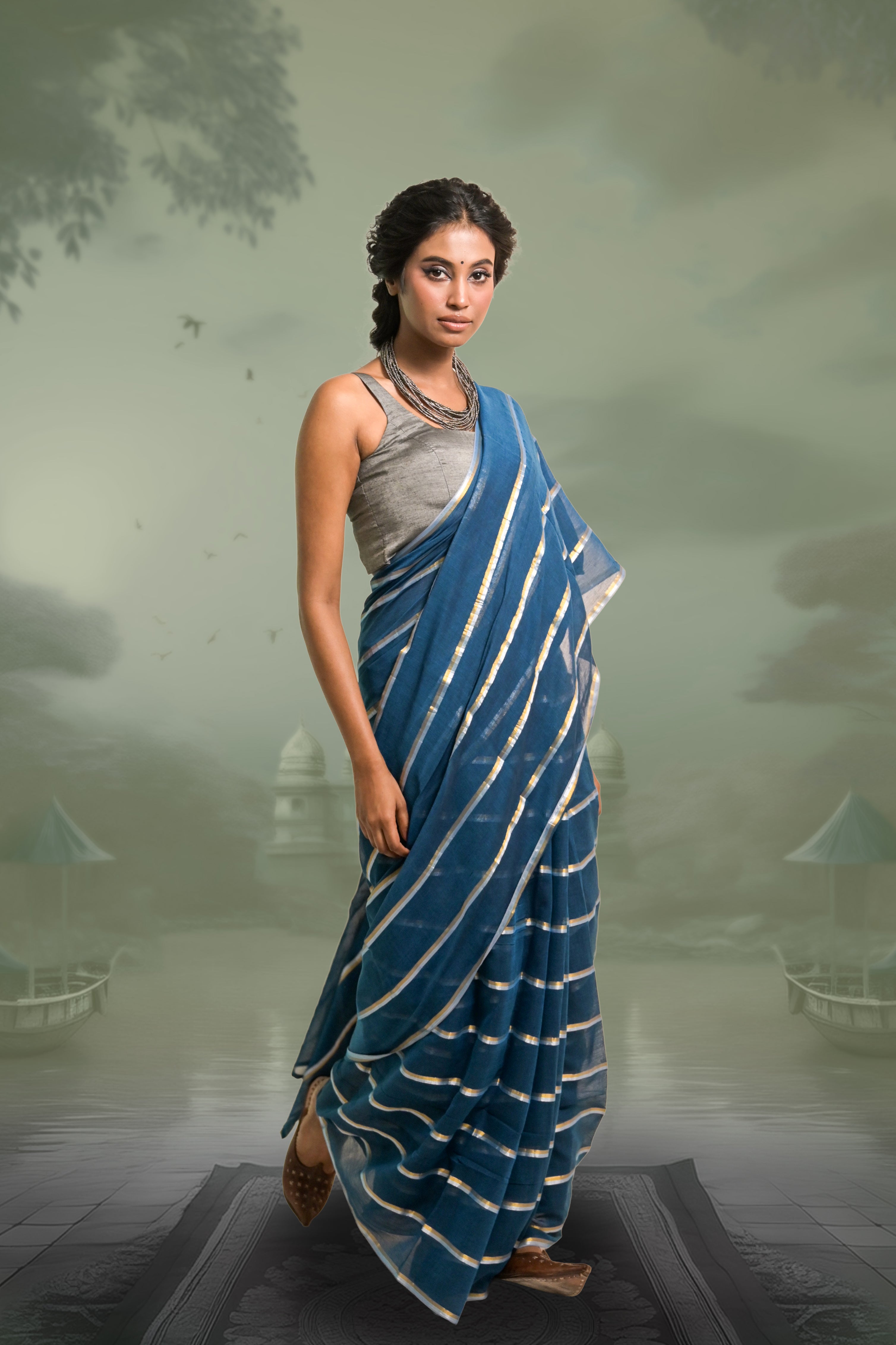 blue-mul-mul-cotton-saree-with-stripes