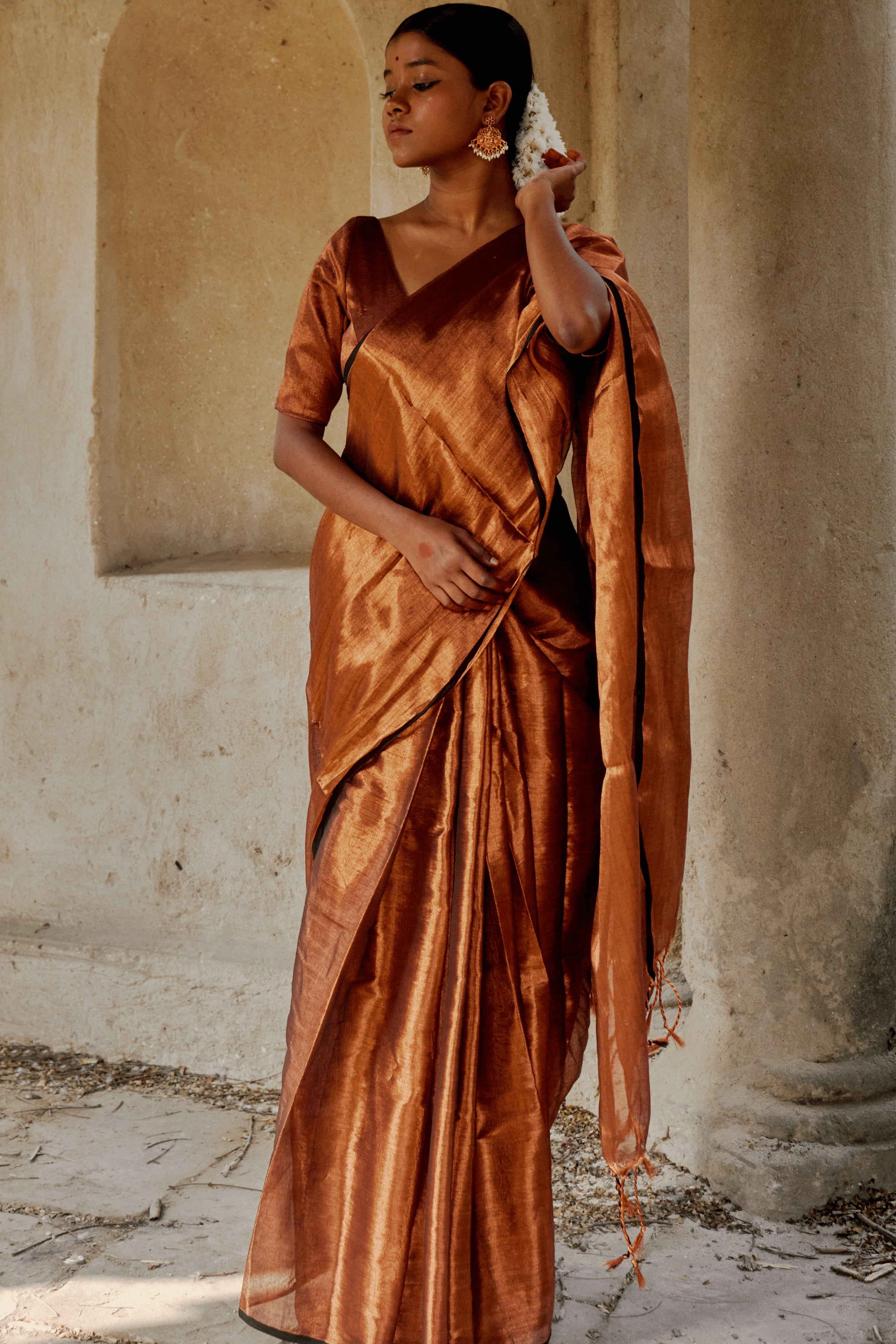 copper-handloom-tissue-saree