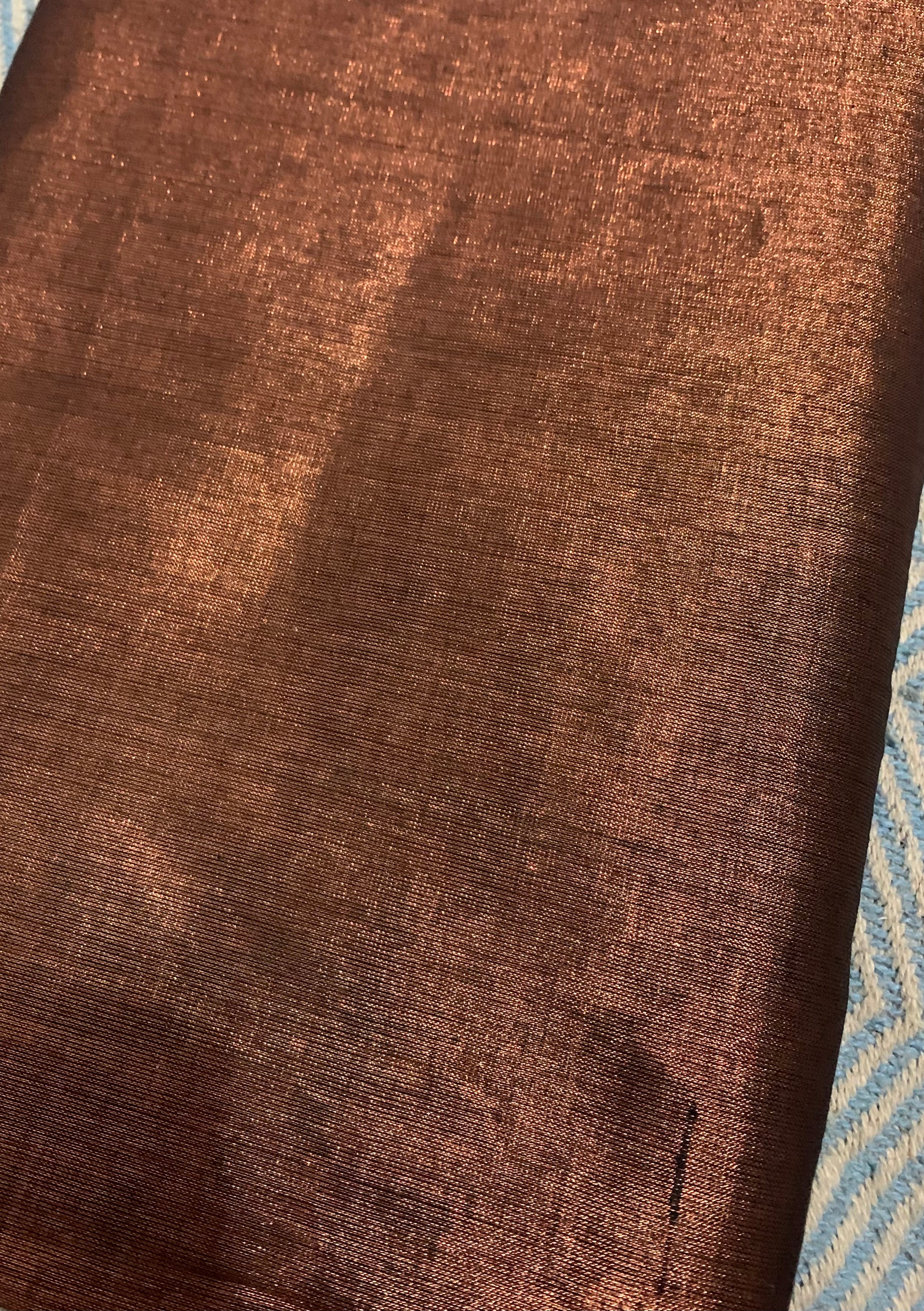 Handwoven copper tissue fabric