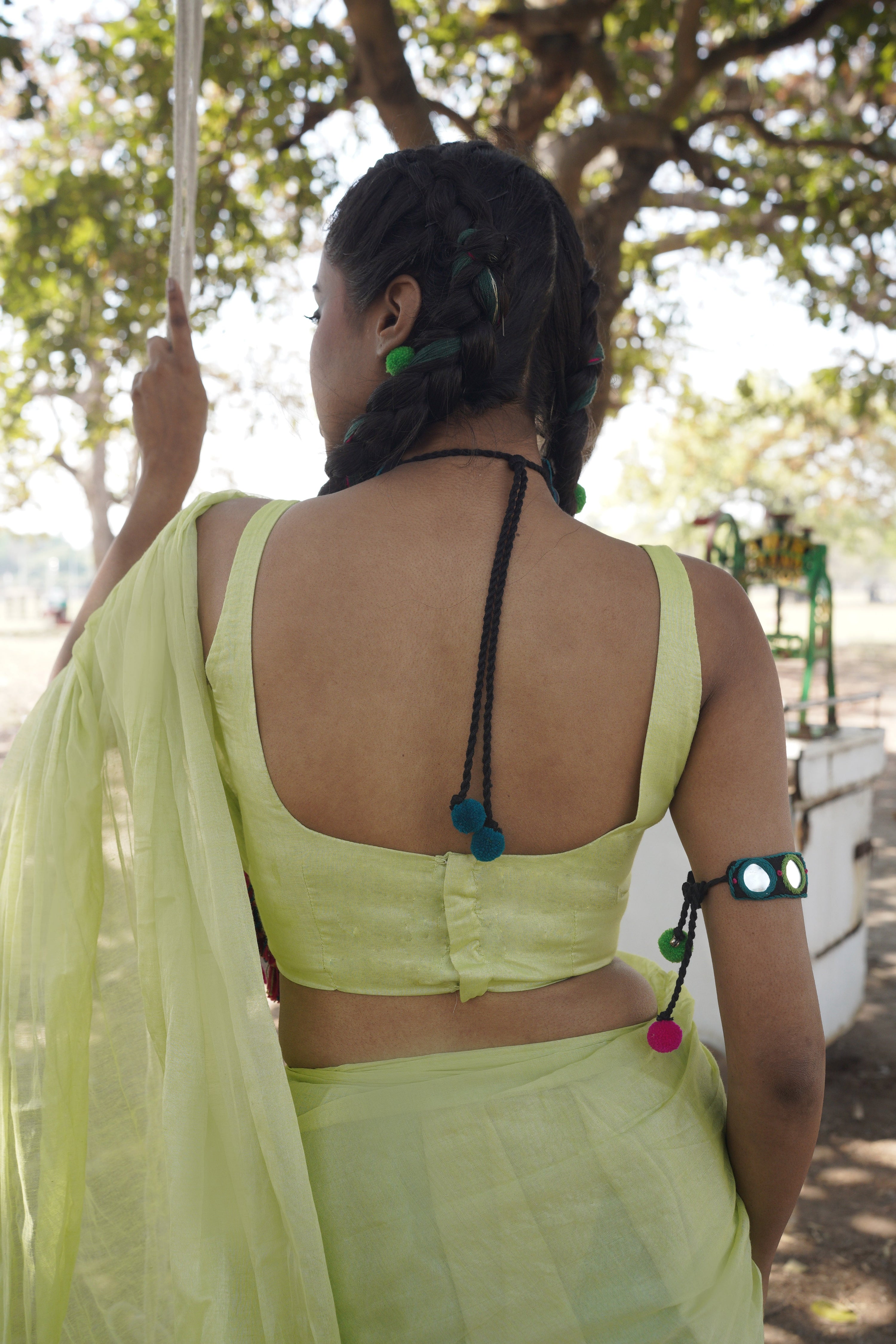 green-cotton-silk-handloom-sleeveless-blouse