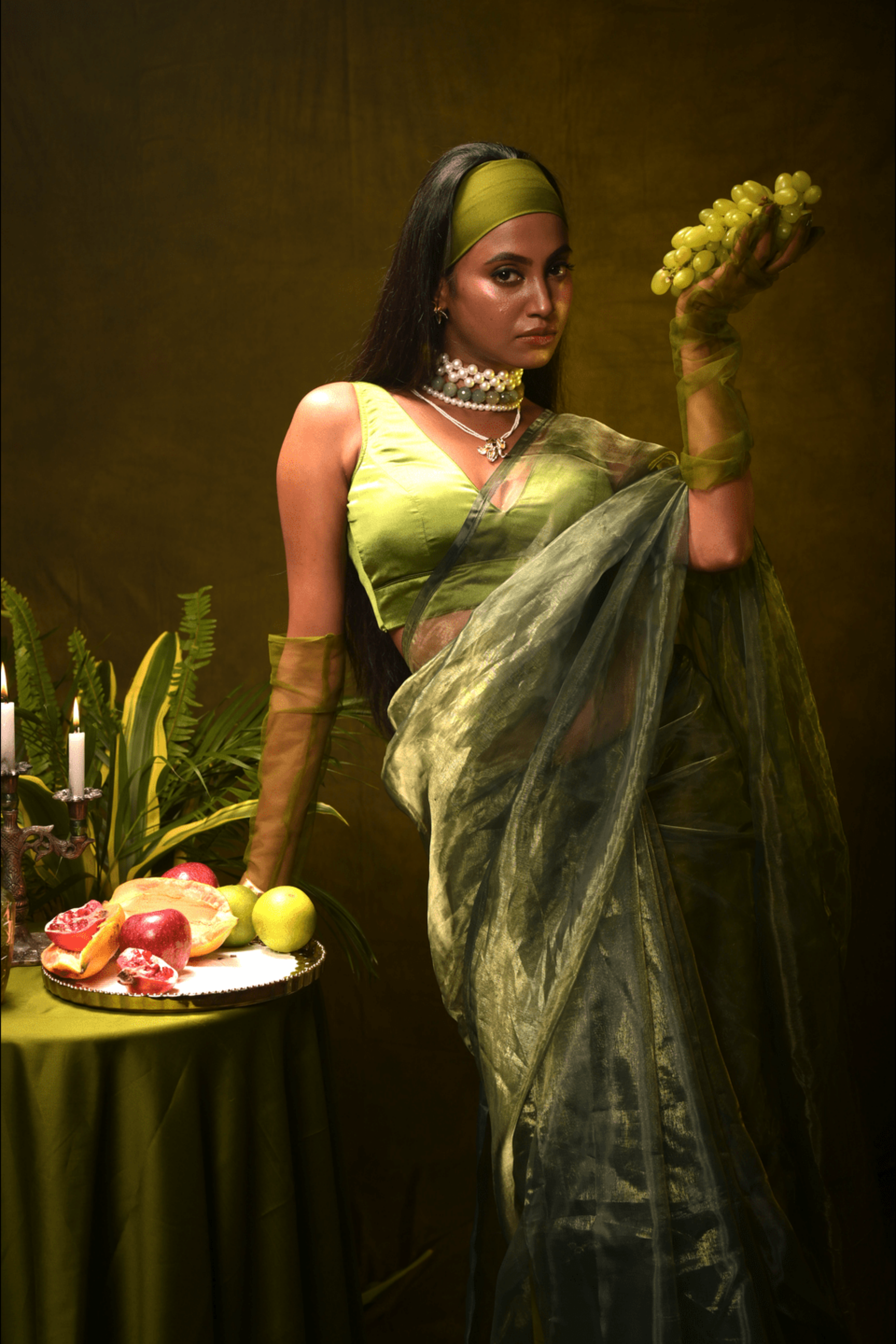green-organza-saree