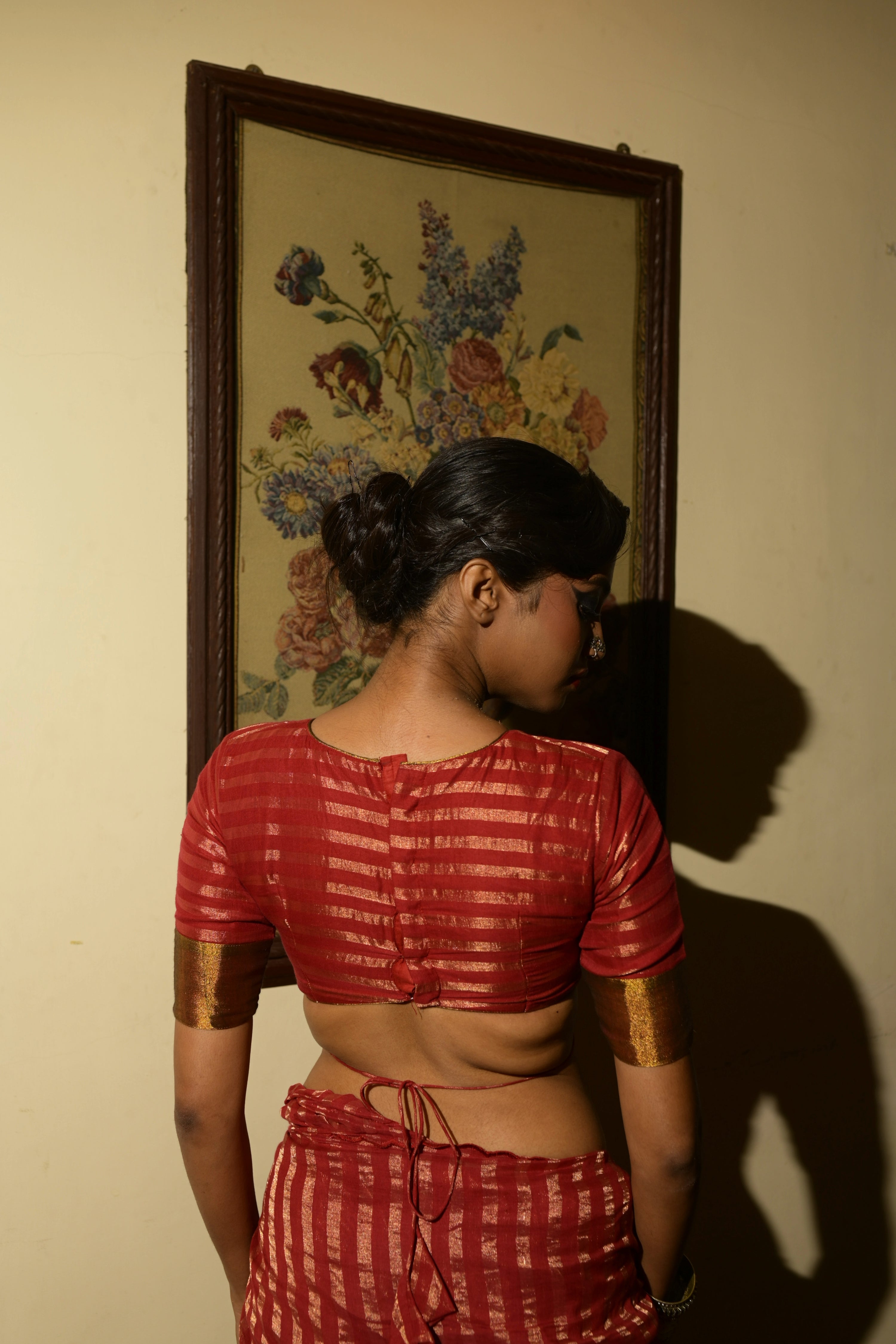 hand-woven-cotton-maroon-blouse-with-plunging-neckline