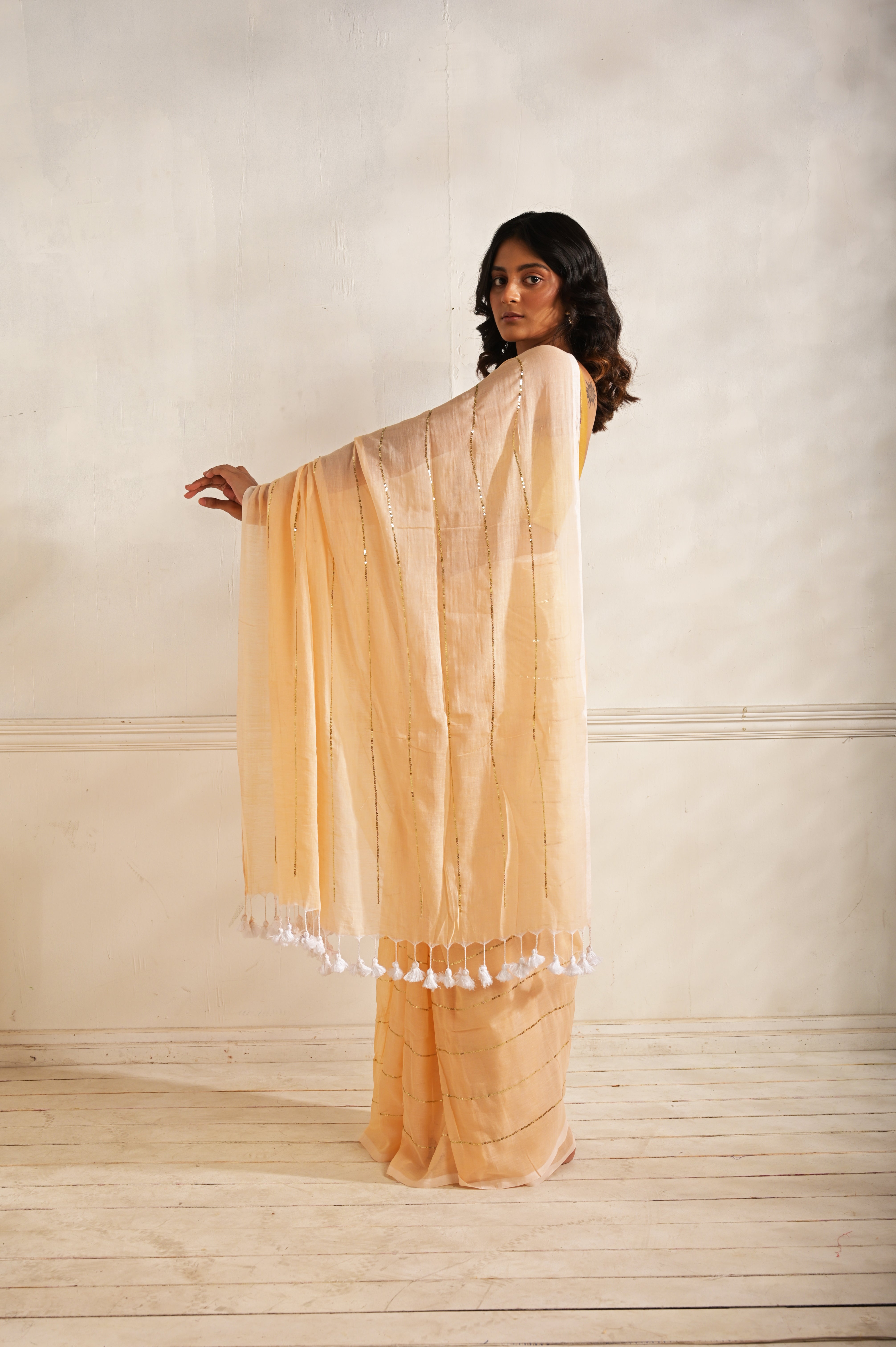 handwoven-cotton-saree-with-sequined-lines-and-tassels