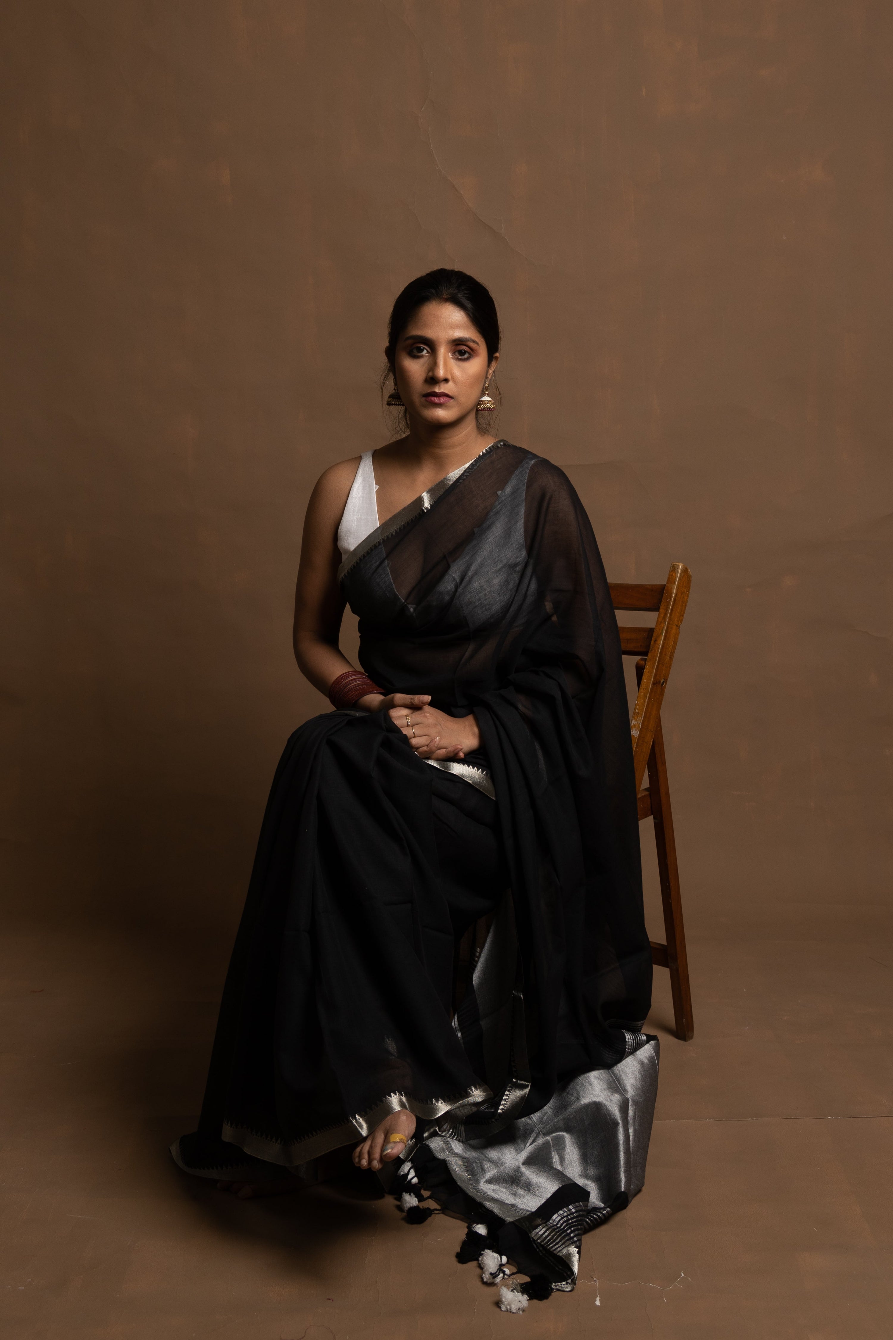 black-handloom-cotton-saree