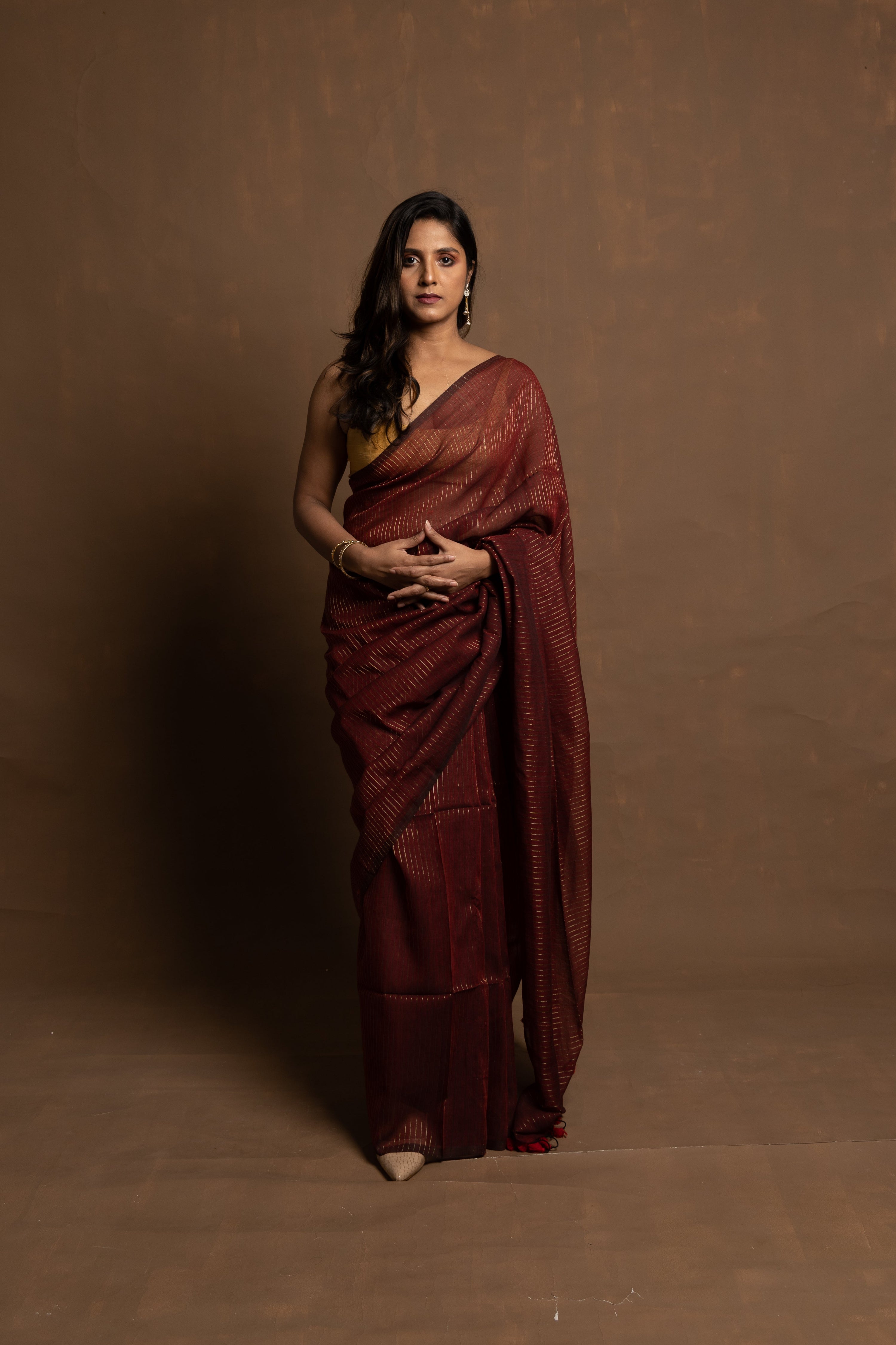 maroon-coloured-cotton-saree