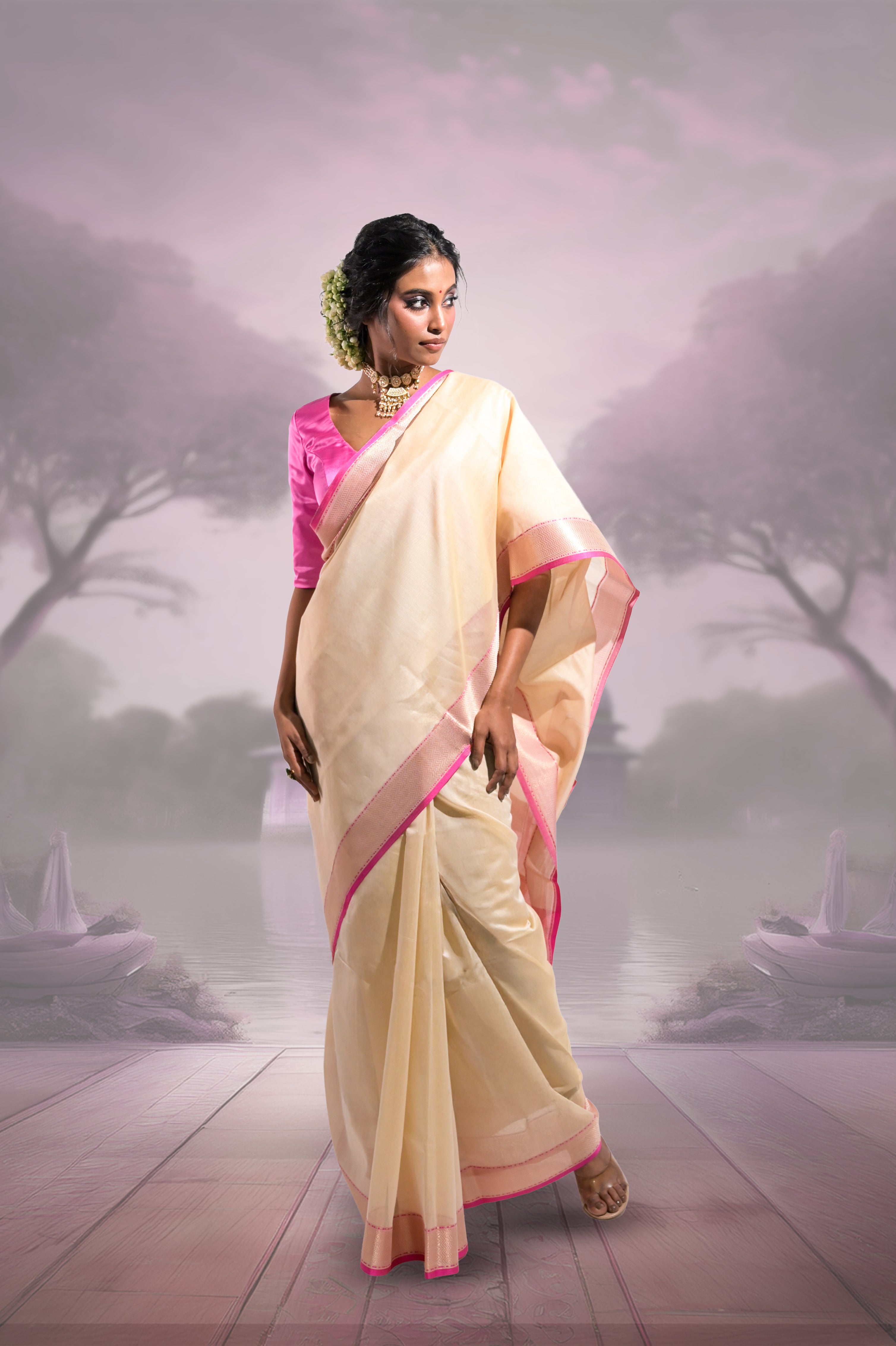 ivory-coloured-cotton-banarasi-saree