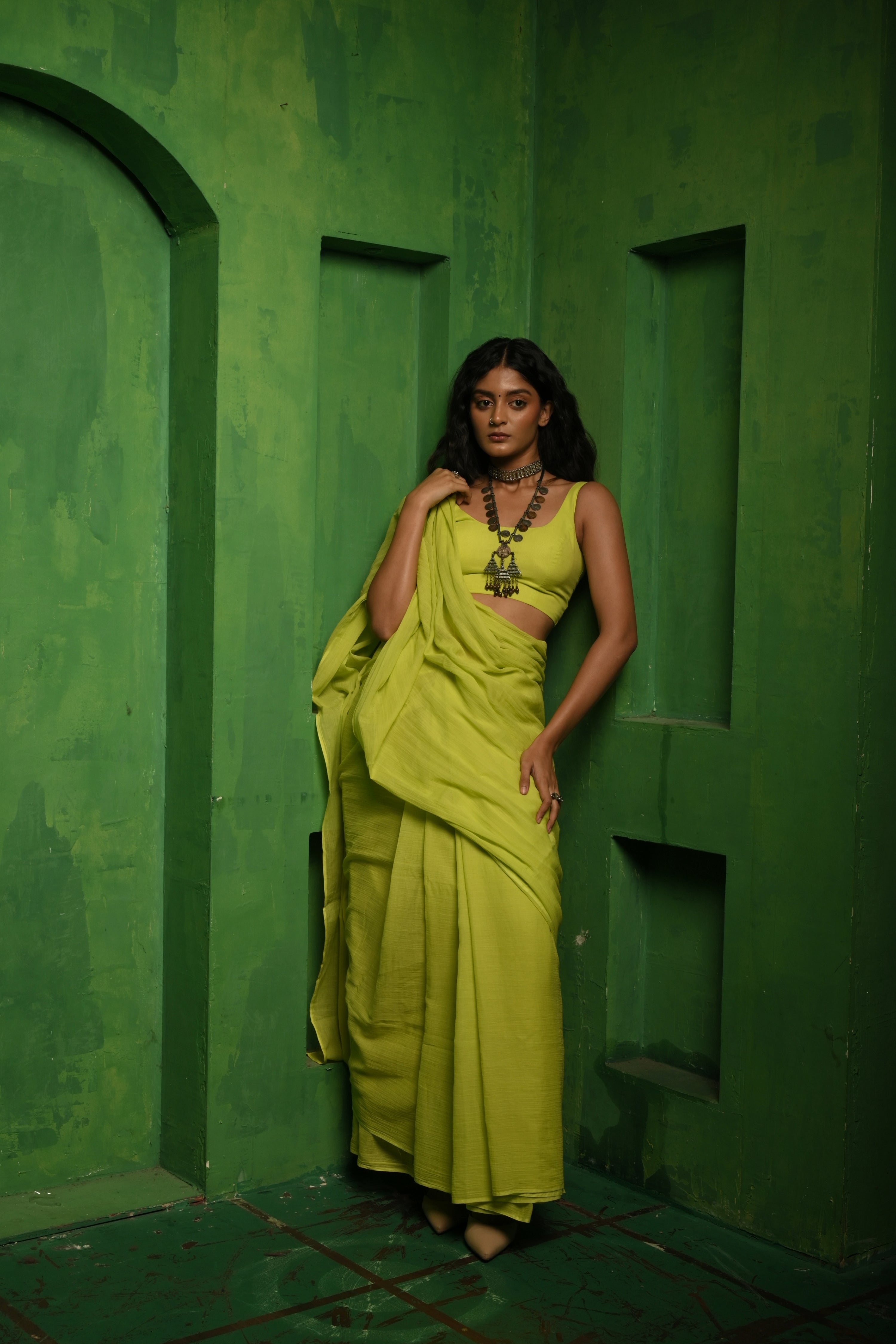 lime-green-coloured-mul-modal-saree