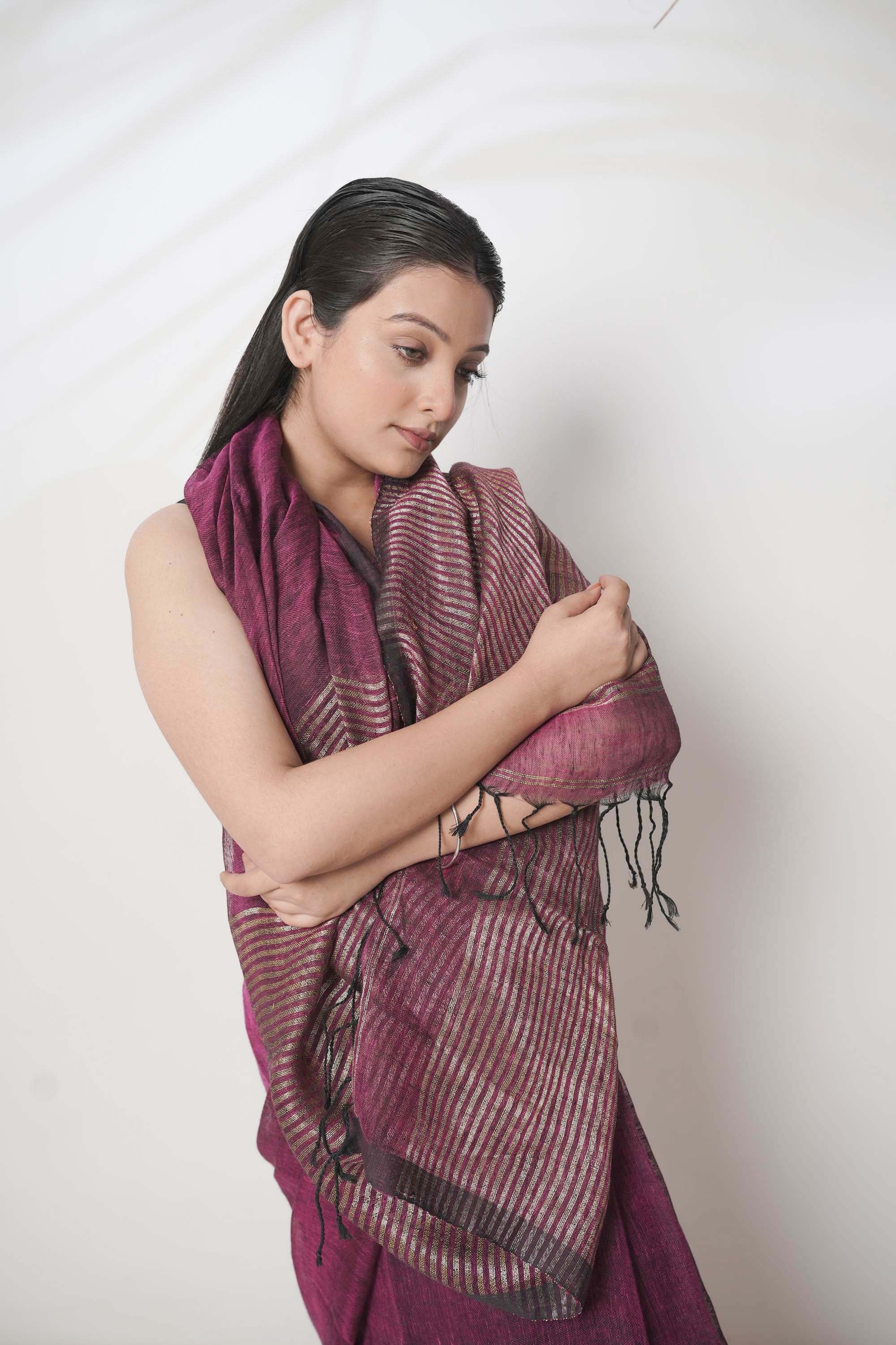 magenta-coloured-saree