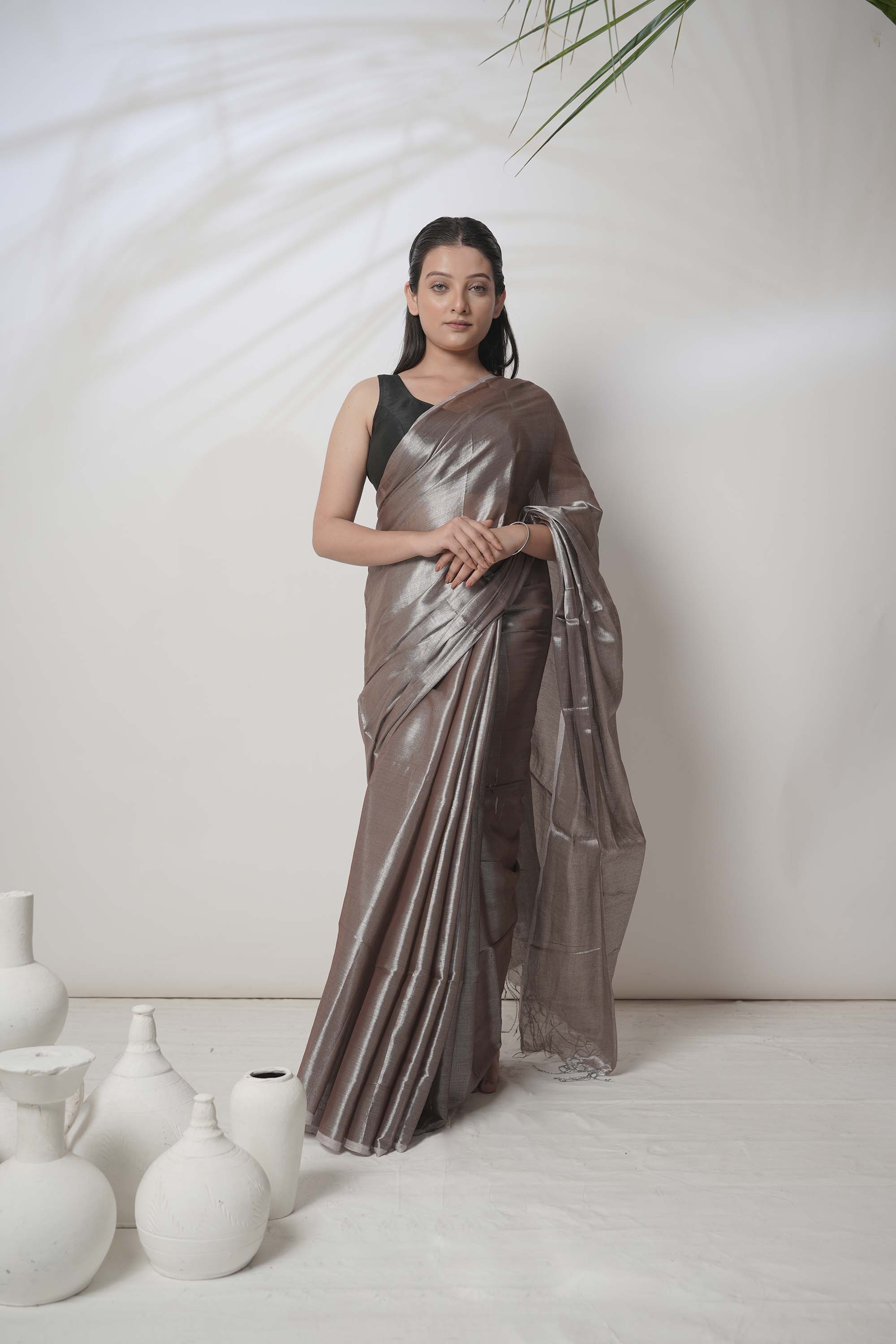 pastel-coffee-handloom-tissue-saree-with-tassels