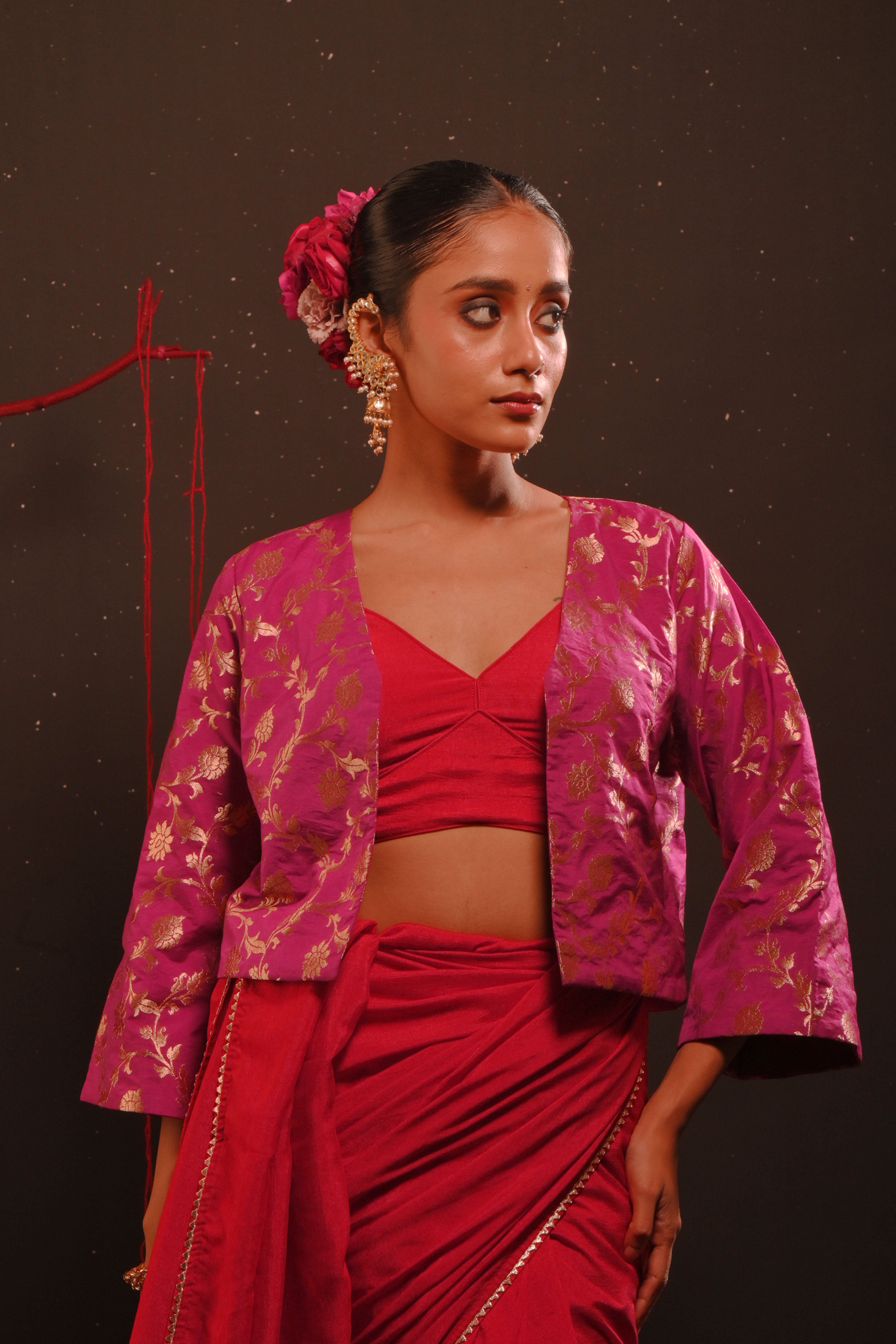 Vihanya I Purple Brocade Jacket