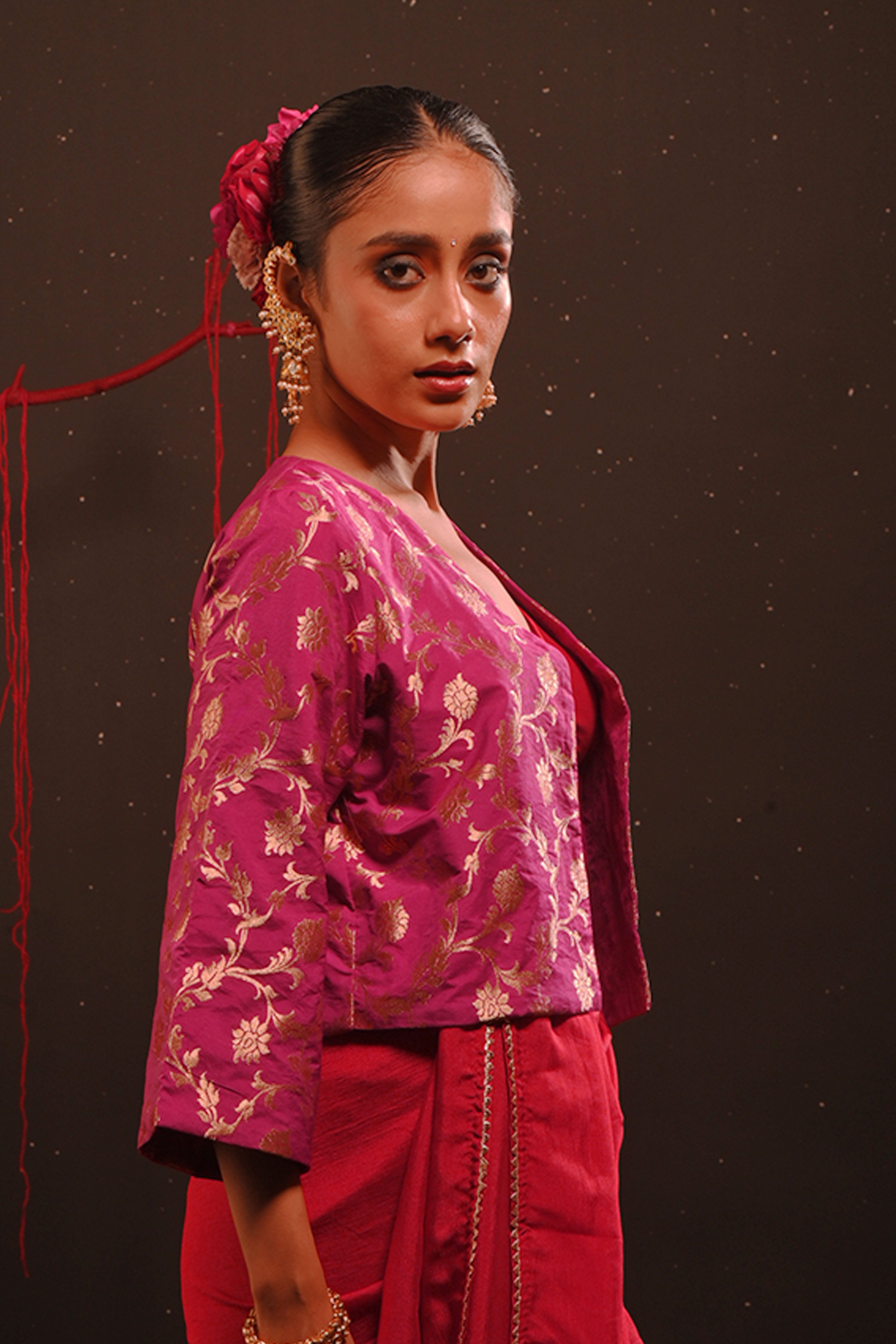 Vihanya I Purple Brocade Jacket