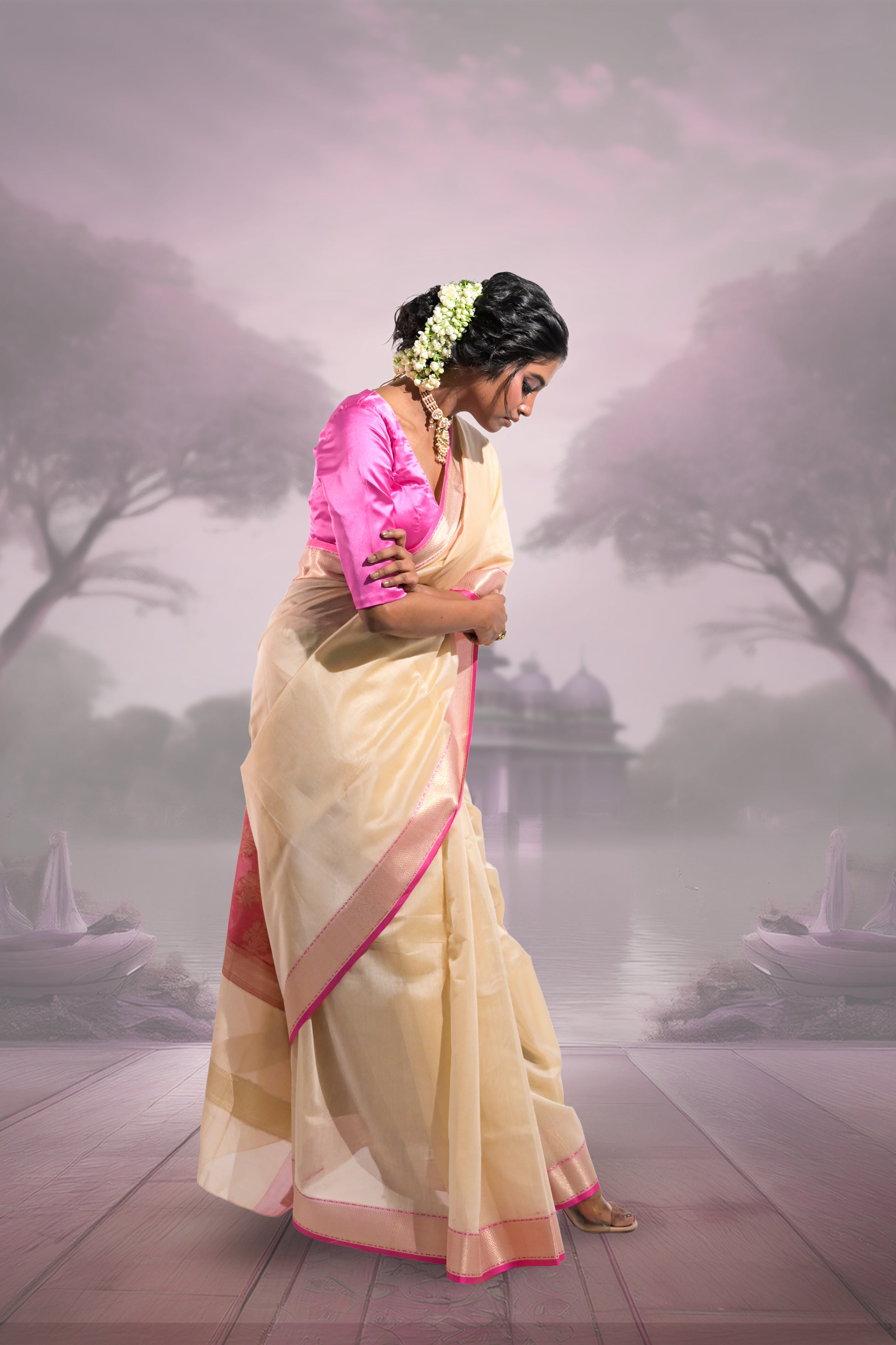 pink-coloured-zari-border-cotton-banarasi-saree