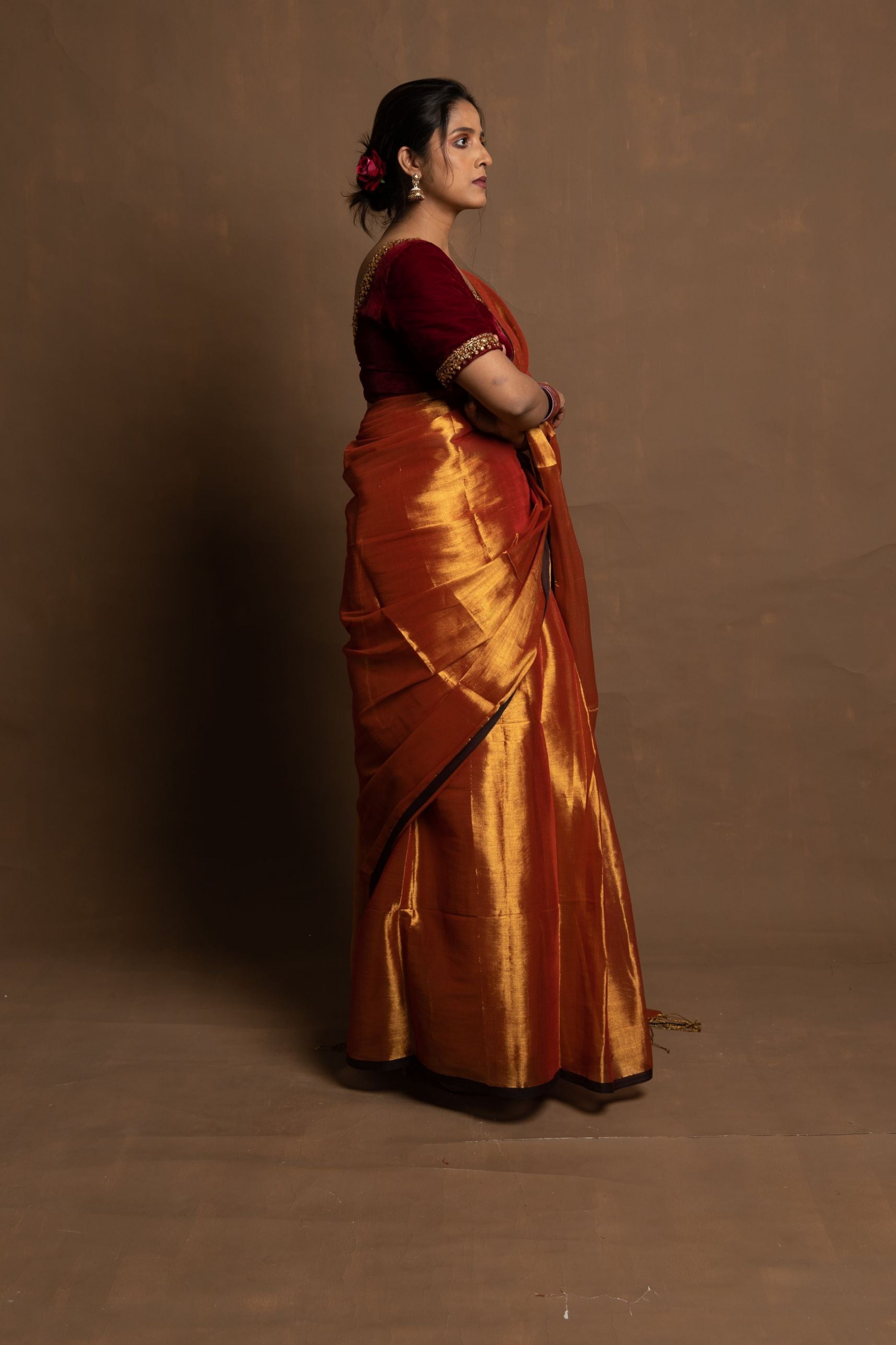 rust-gold-colour-saree