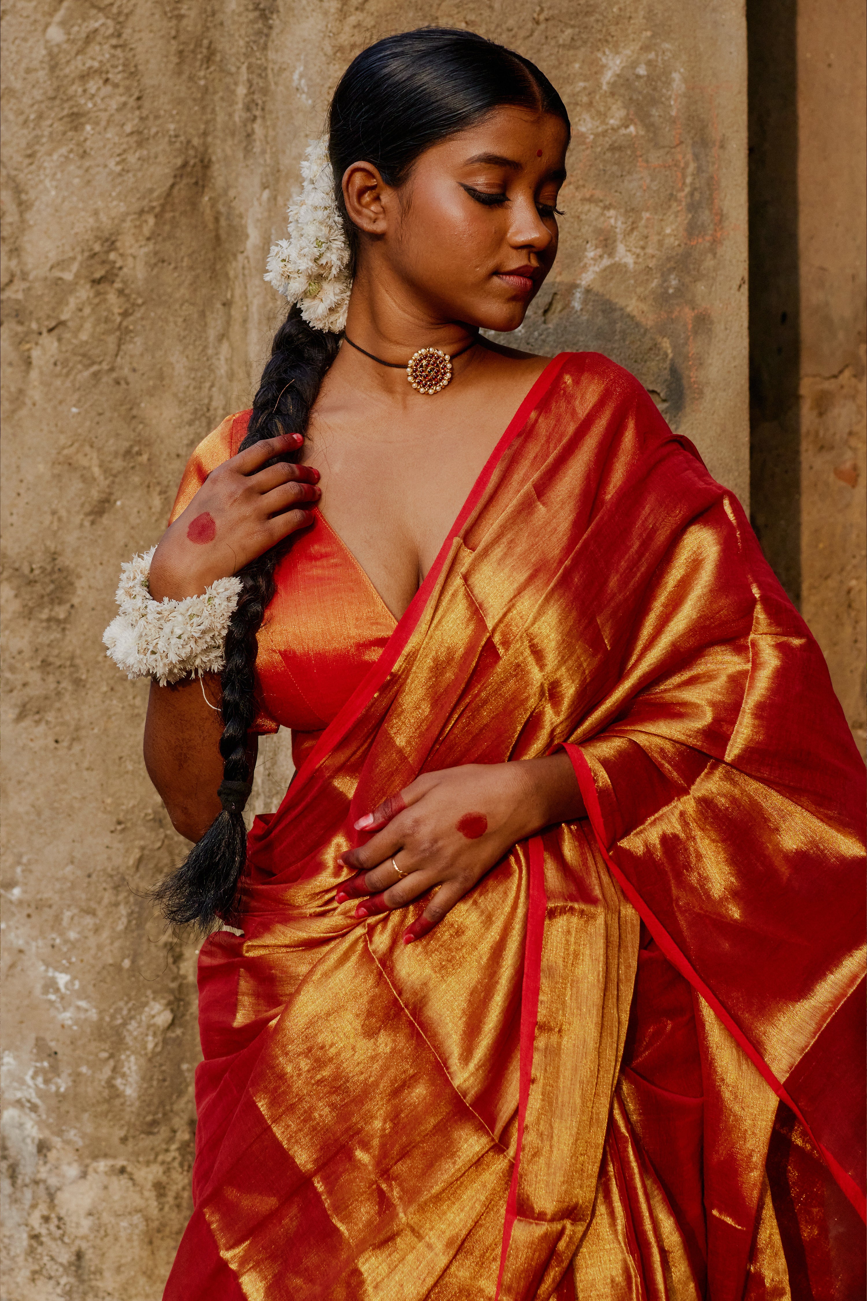 yellow-and-orange-handloom-tissue-saree