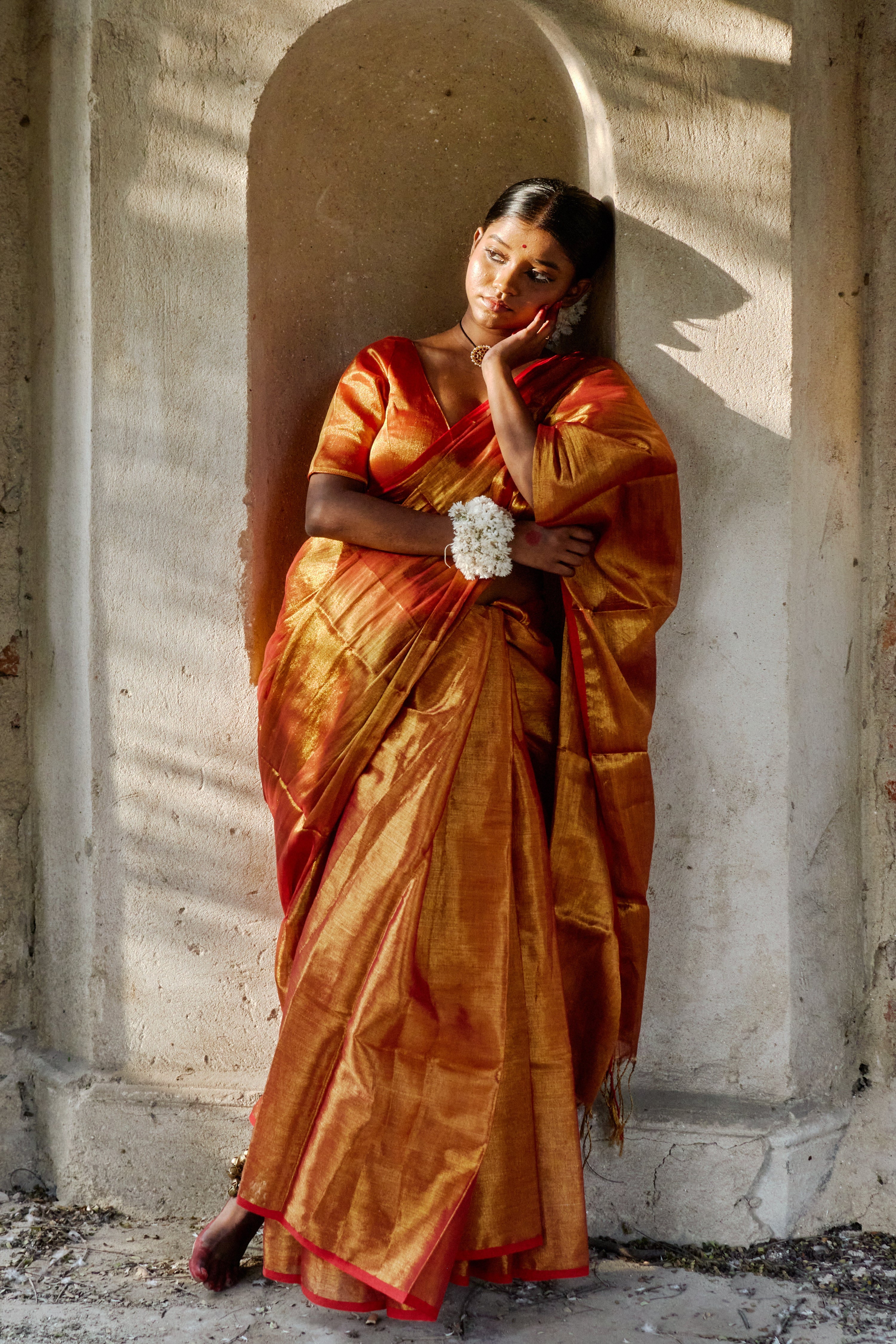 yellow-and-orange-handwoven-saree