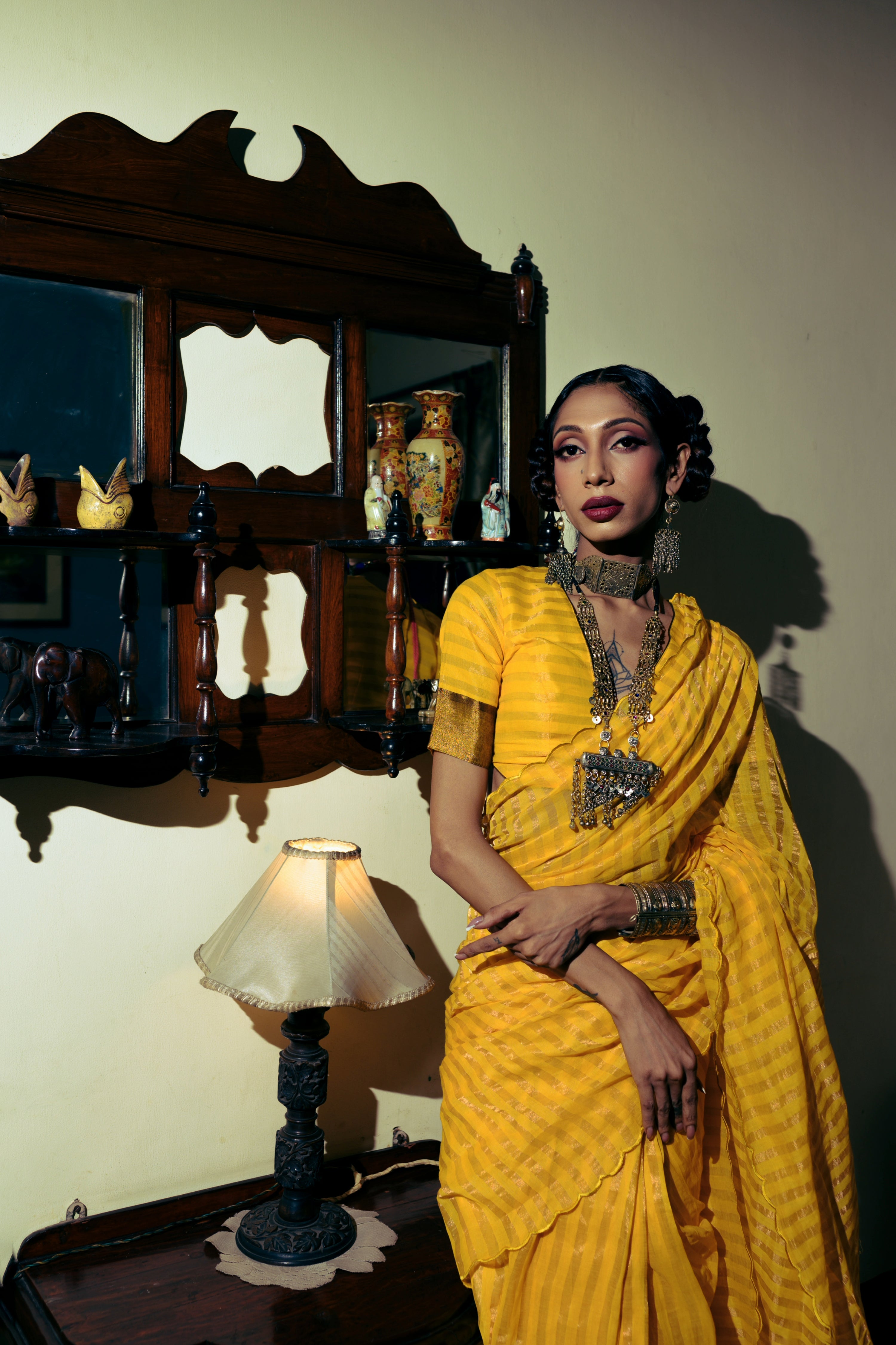 yellow-cotton-saree-with-tassels