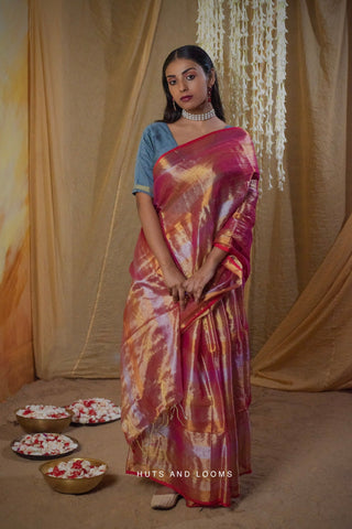 Handloom Tissue Saree - Silk Bazaar